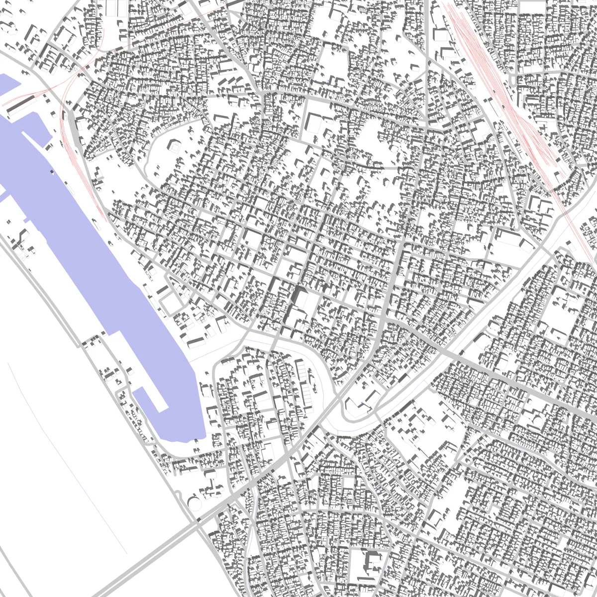 酒田 敷地図 (2.5 km)