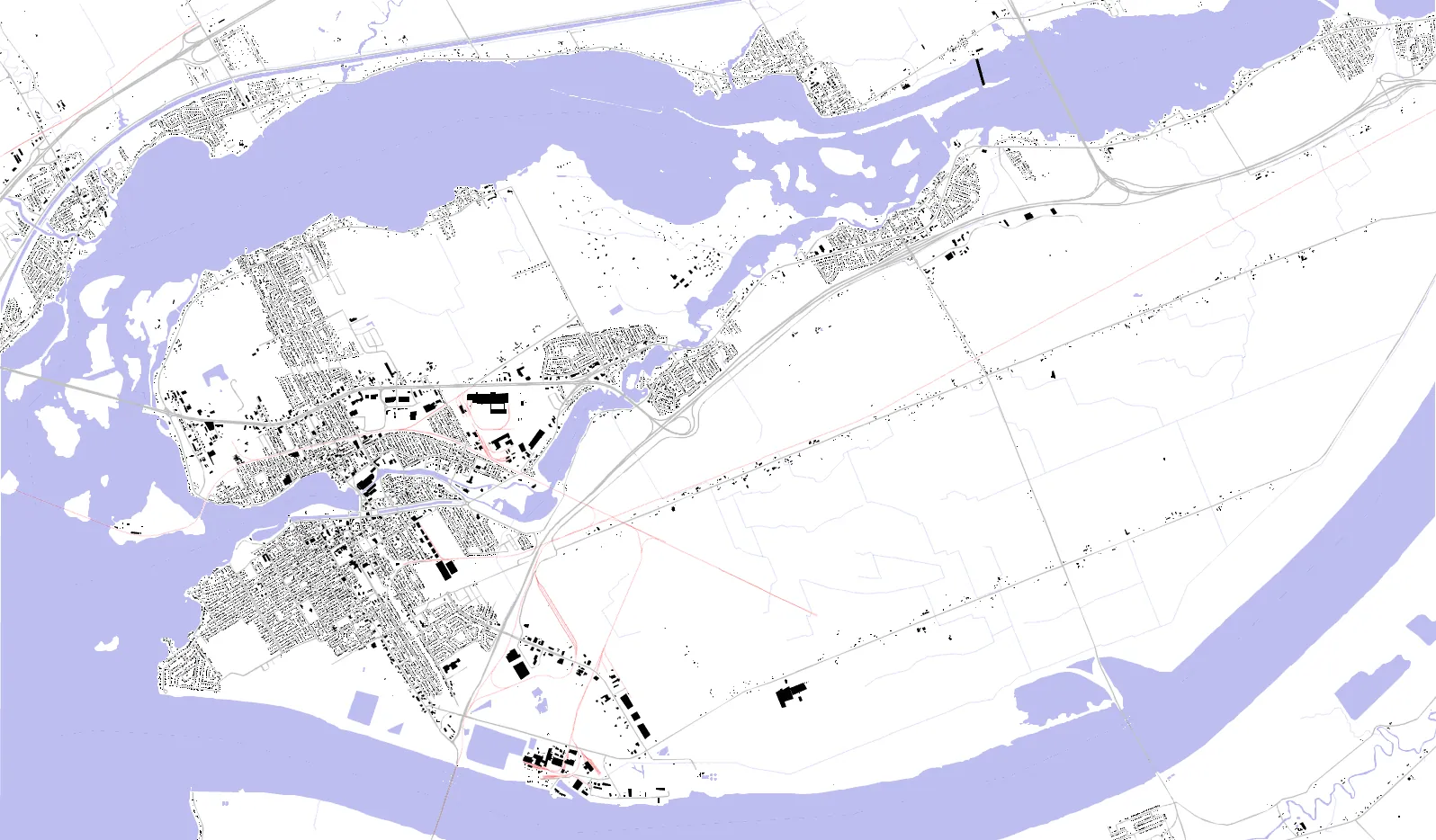 Salaberry-de-Valleyfield figure ground plan