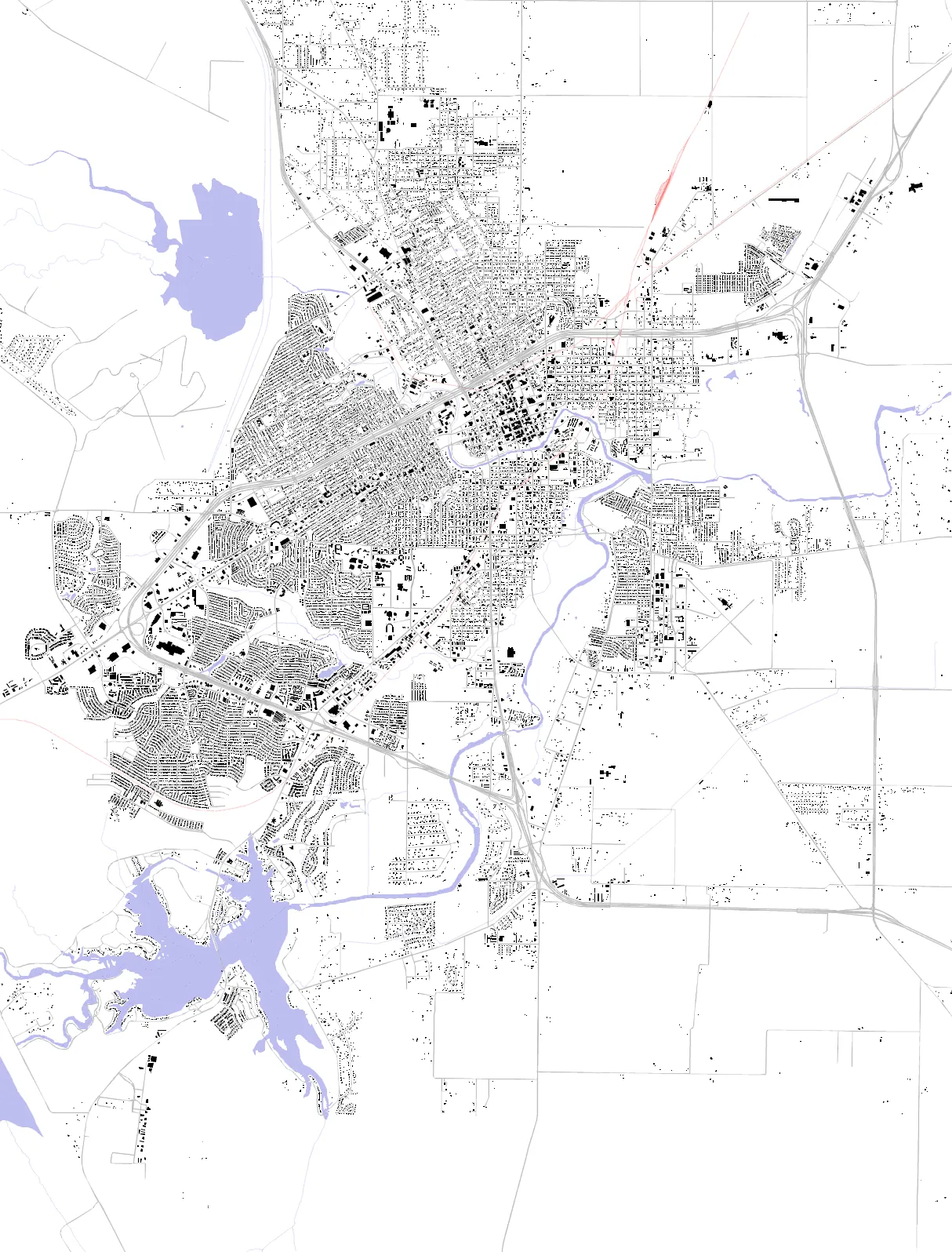 San Angelo figure ground plan