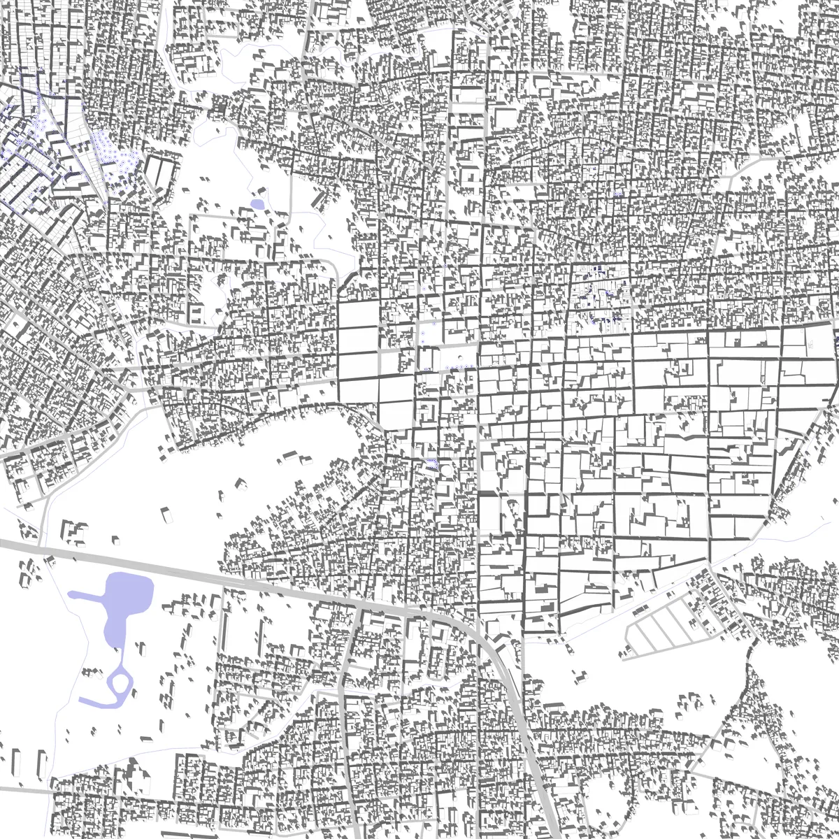 San Cristóbal de las Casas plano de situación (2.5 km)