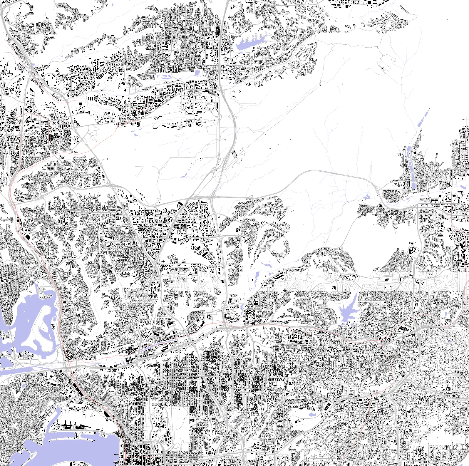San Diego figure ground plan