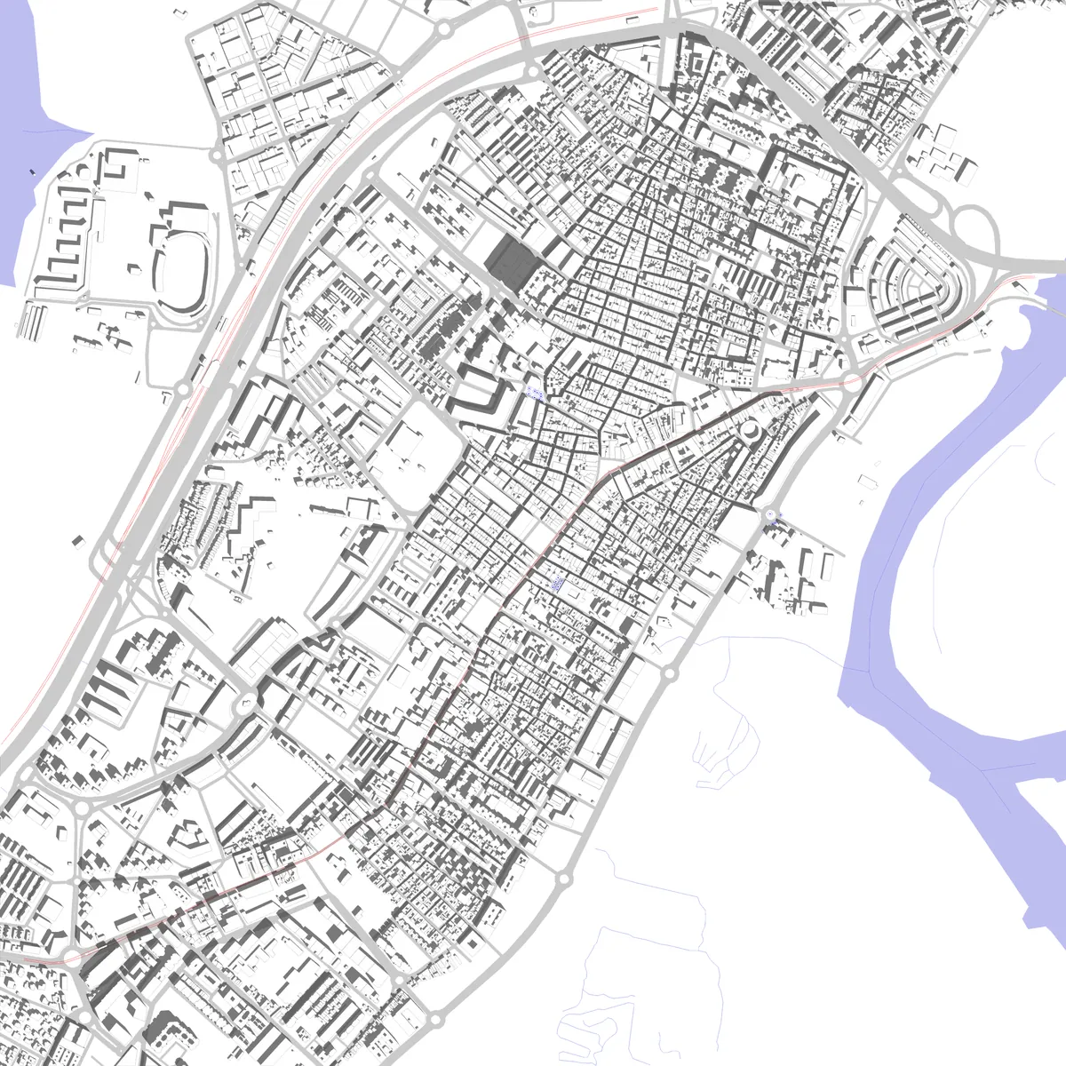 San Fernando plano de situación (2.5 km)