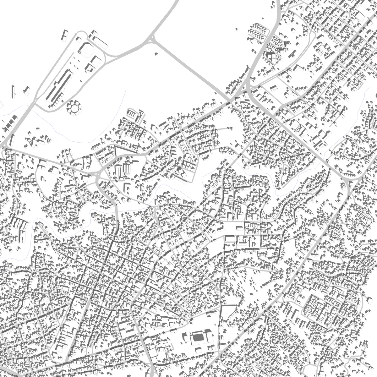 San Juan de los Morros plano de situación (2.5 km)