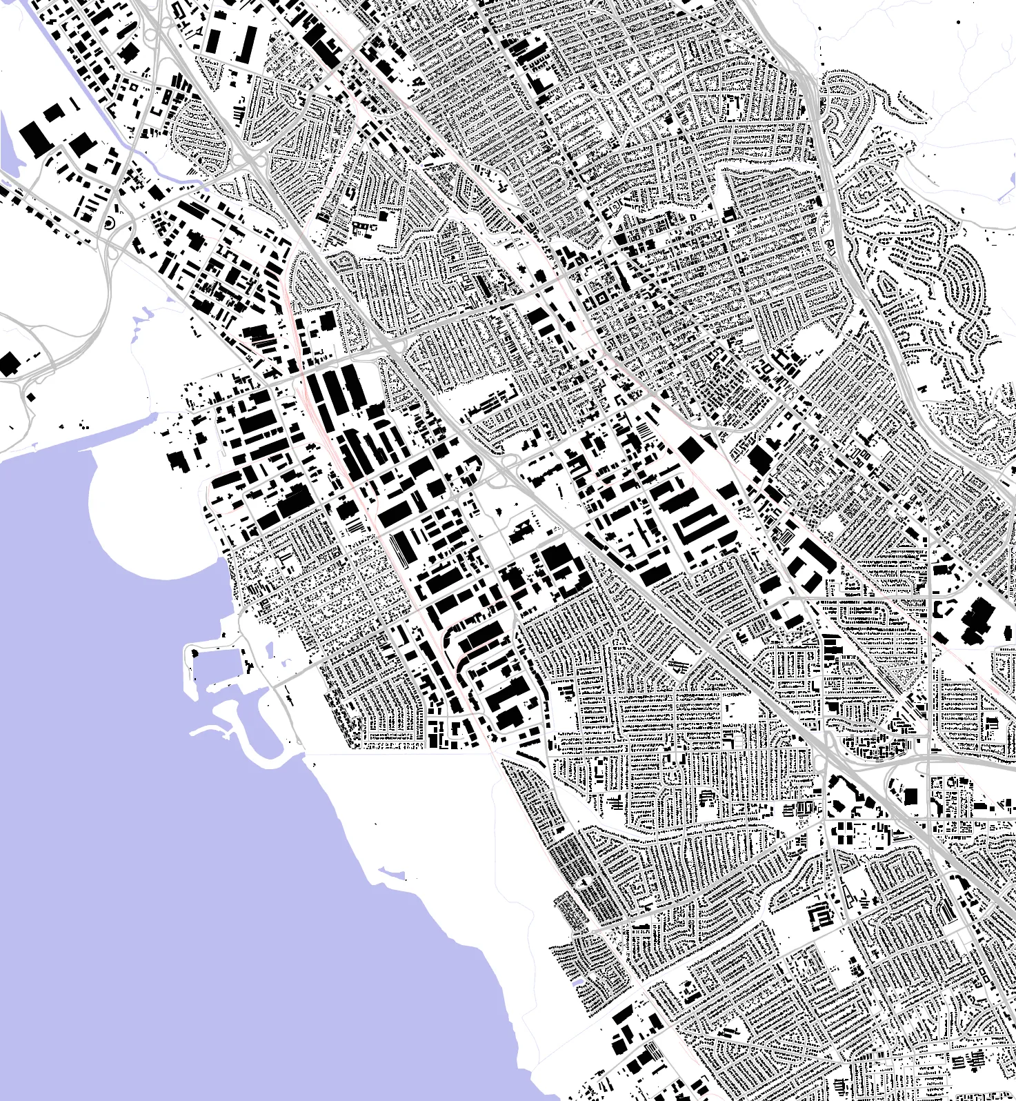 San Leandro figure ground plan