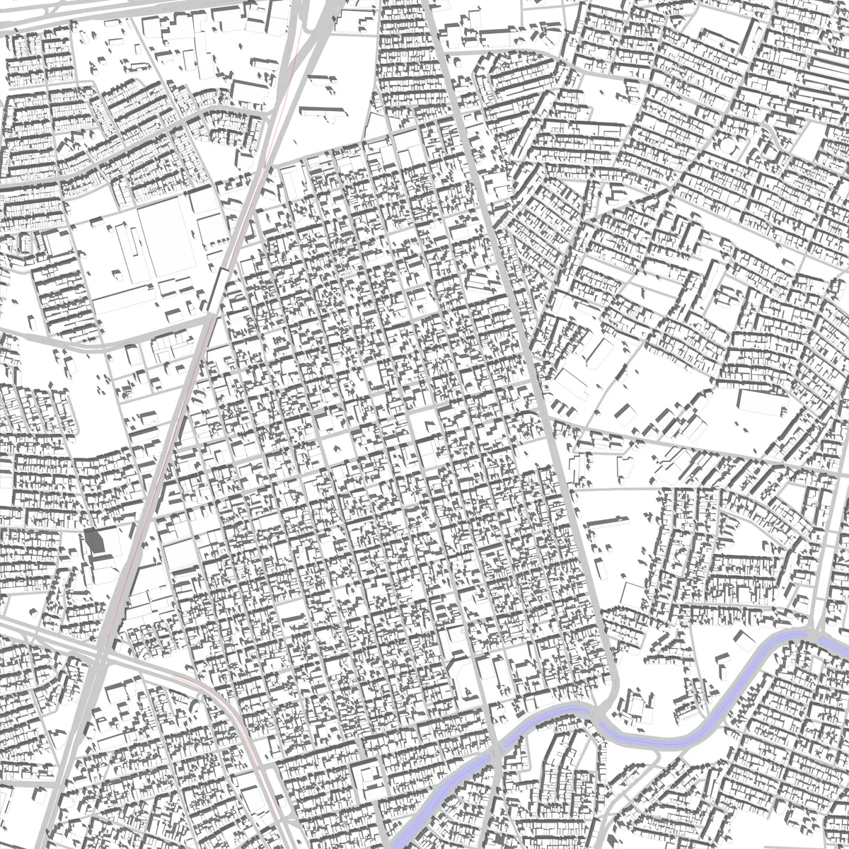 San Nicolás de los Garza plano de situación (2.5 km)