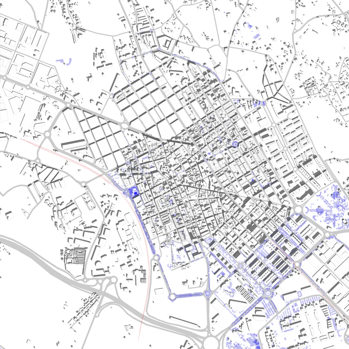 San Vicente del Raspeig plano de situación (2.5 km)
