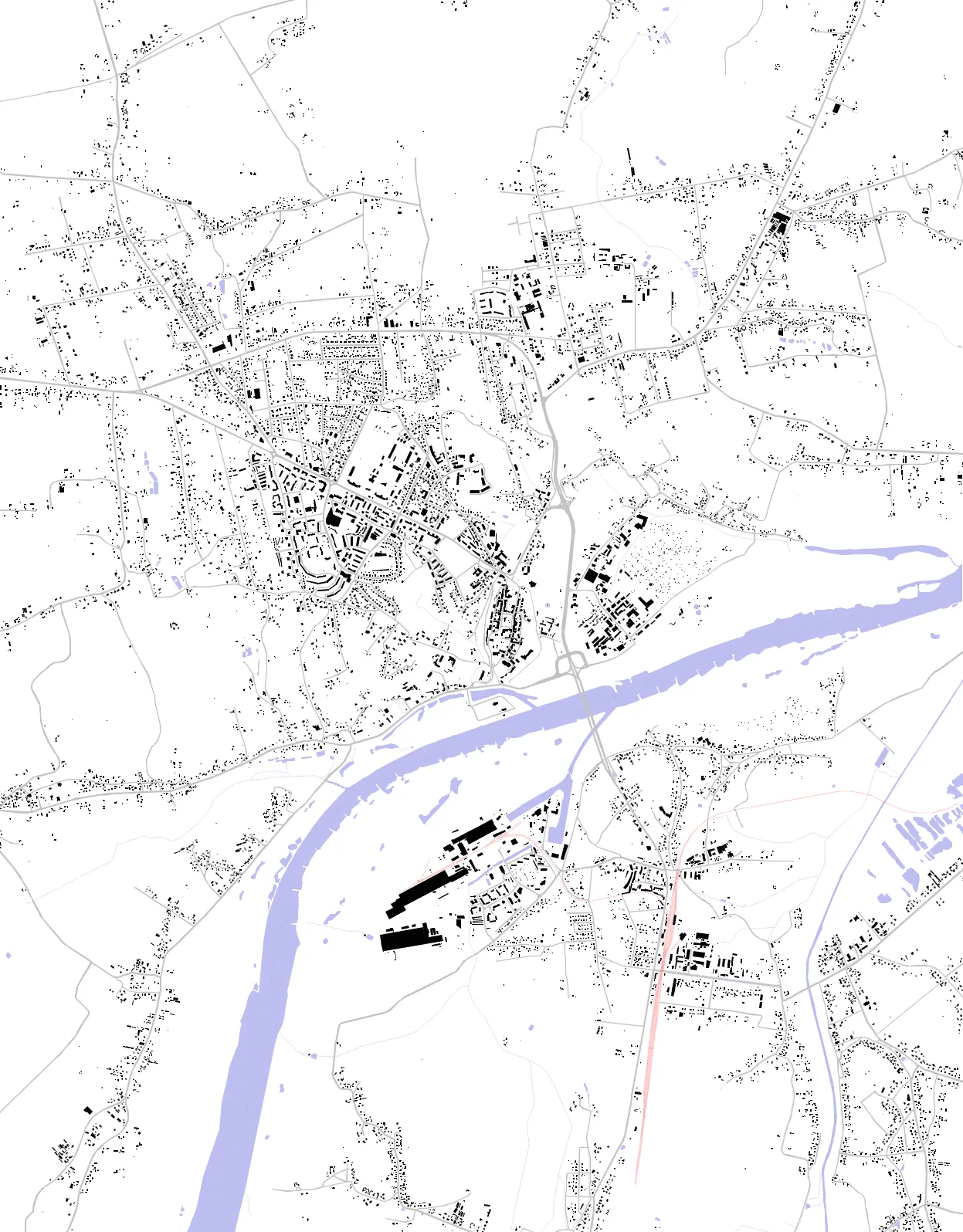 Sandomierz figure ground plan