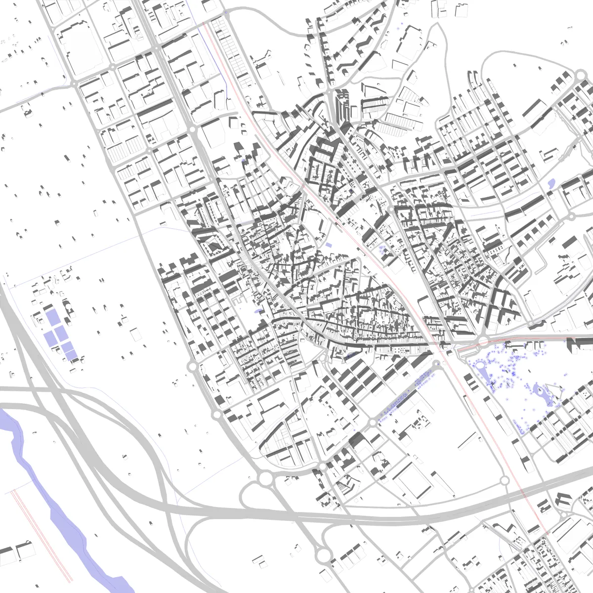 Sant Feliu de Llobregat plano de situación (2.5 km)