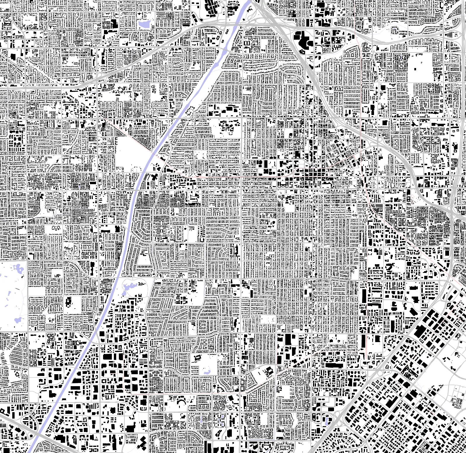 Santa Ana figure ground plan