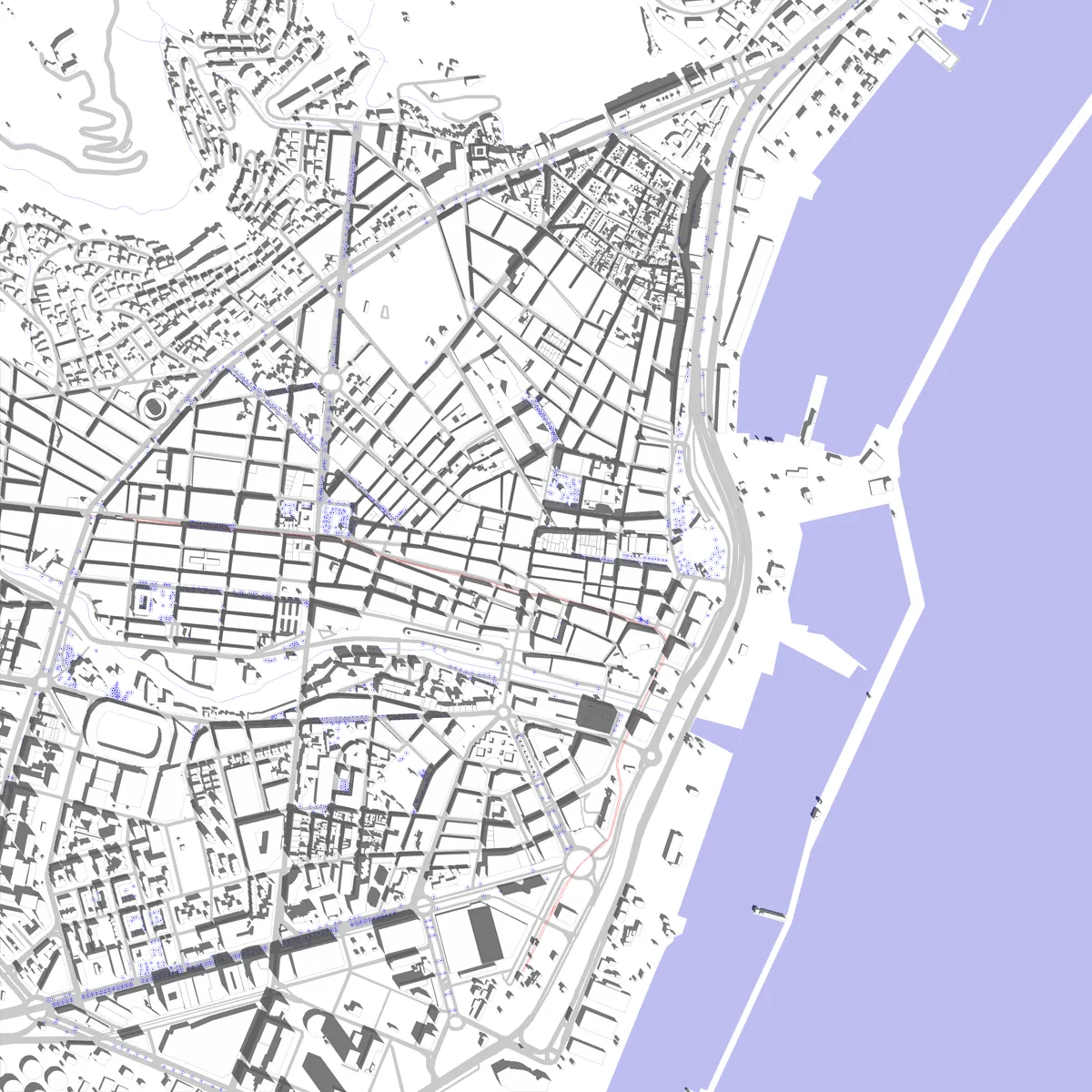 Santa Cruz de Tenerife site plan (2.5 km)