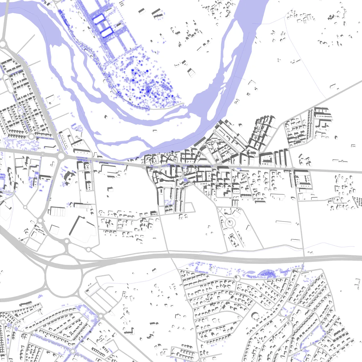 Santa Marta de Tormes plano de situación (2.5 km)