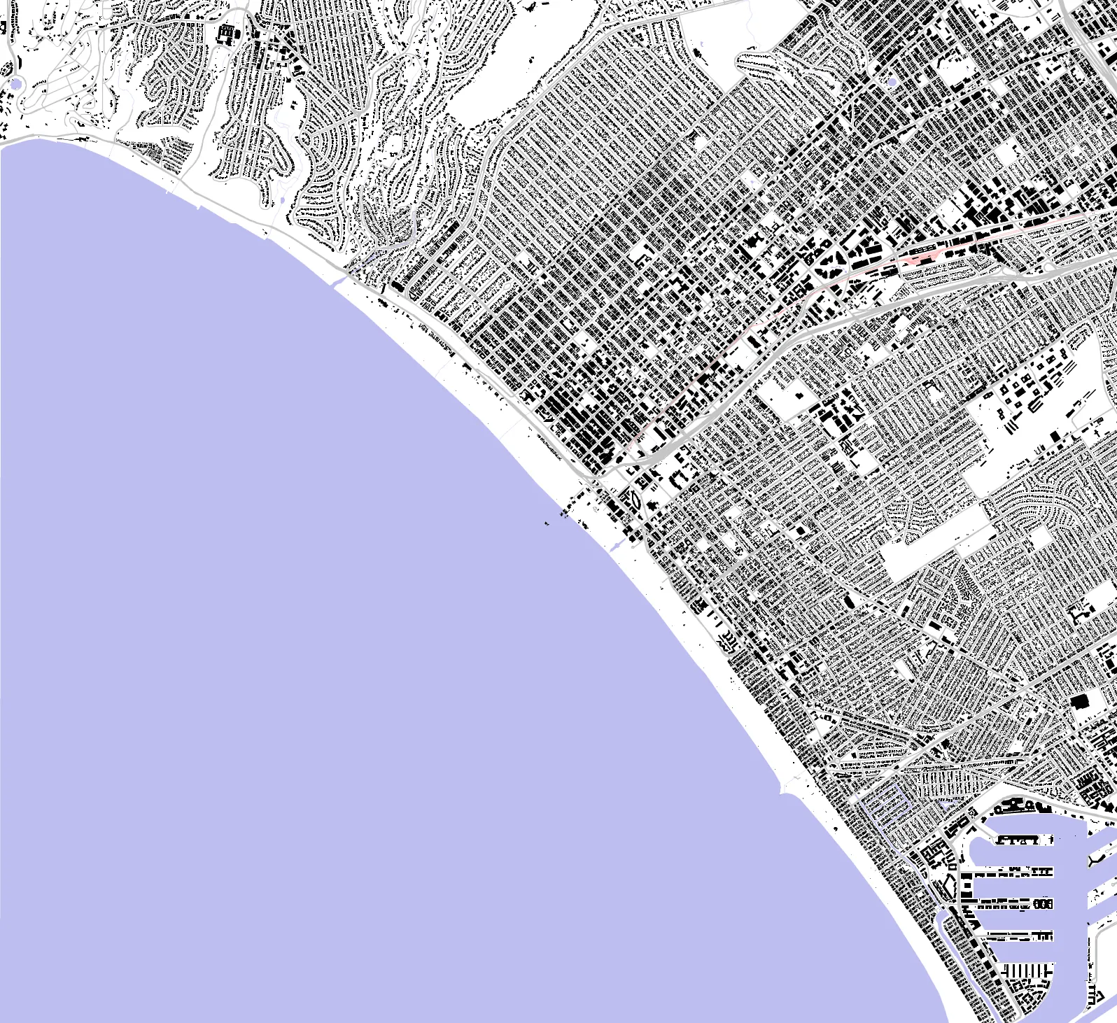 Santa Monica figure ground plan