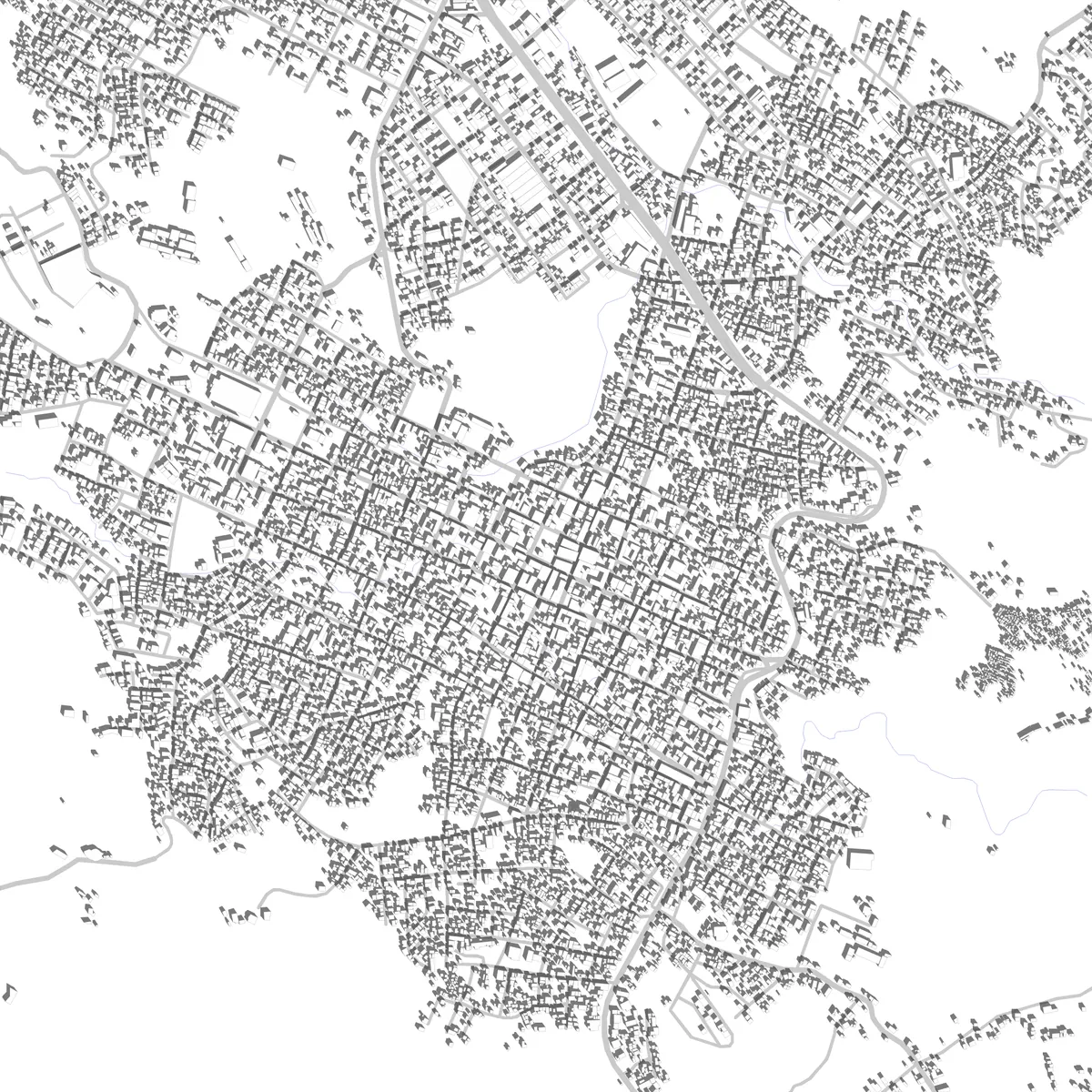 Santa Rosa de Copán plano de situación (2.5 km)