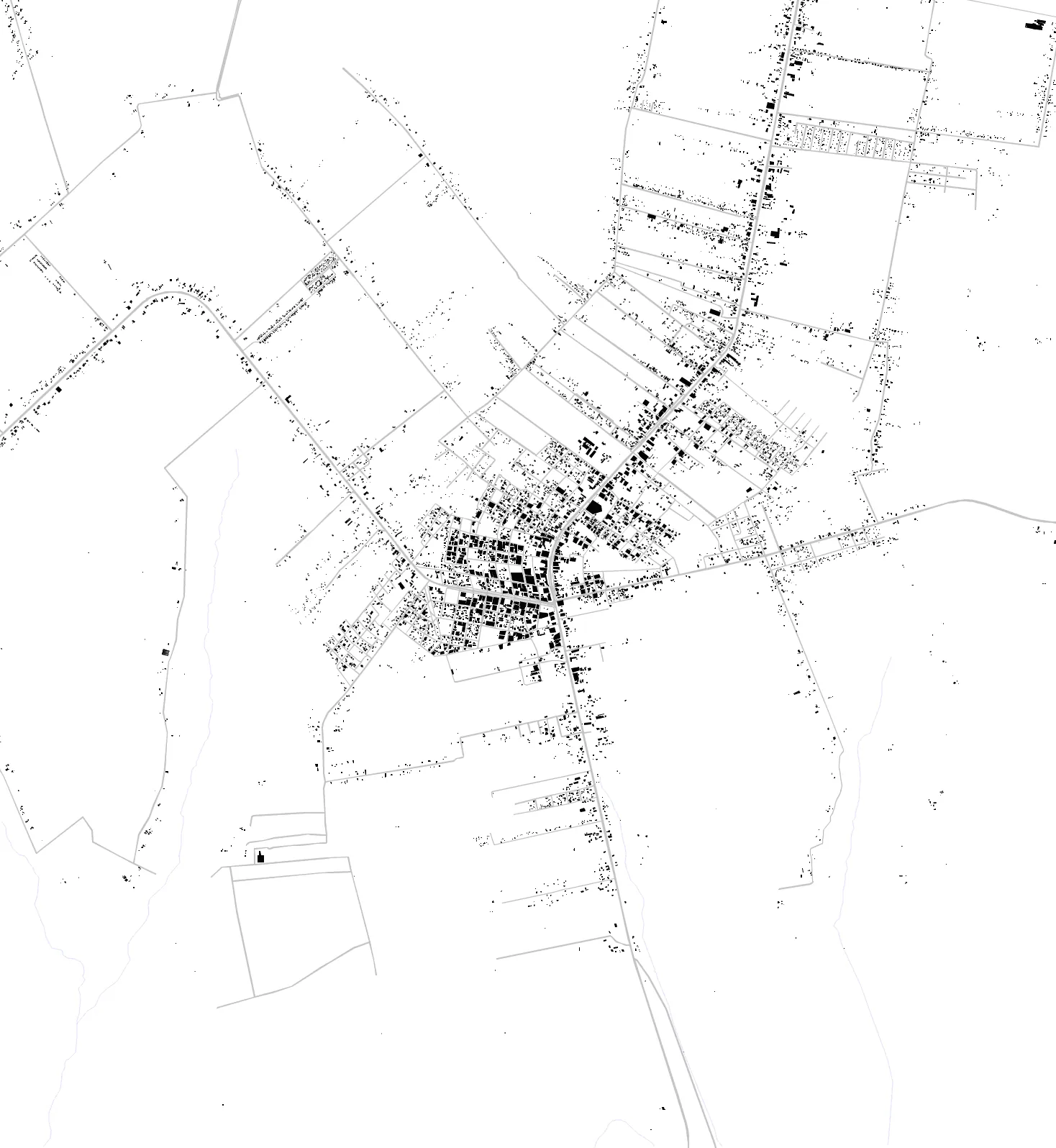 Santa Rosa del Aguaray figure ground plan