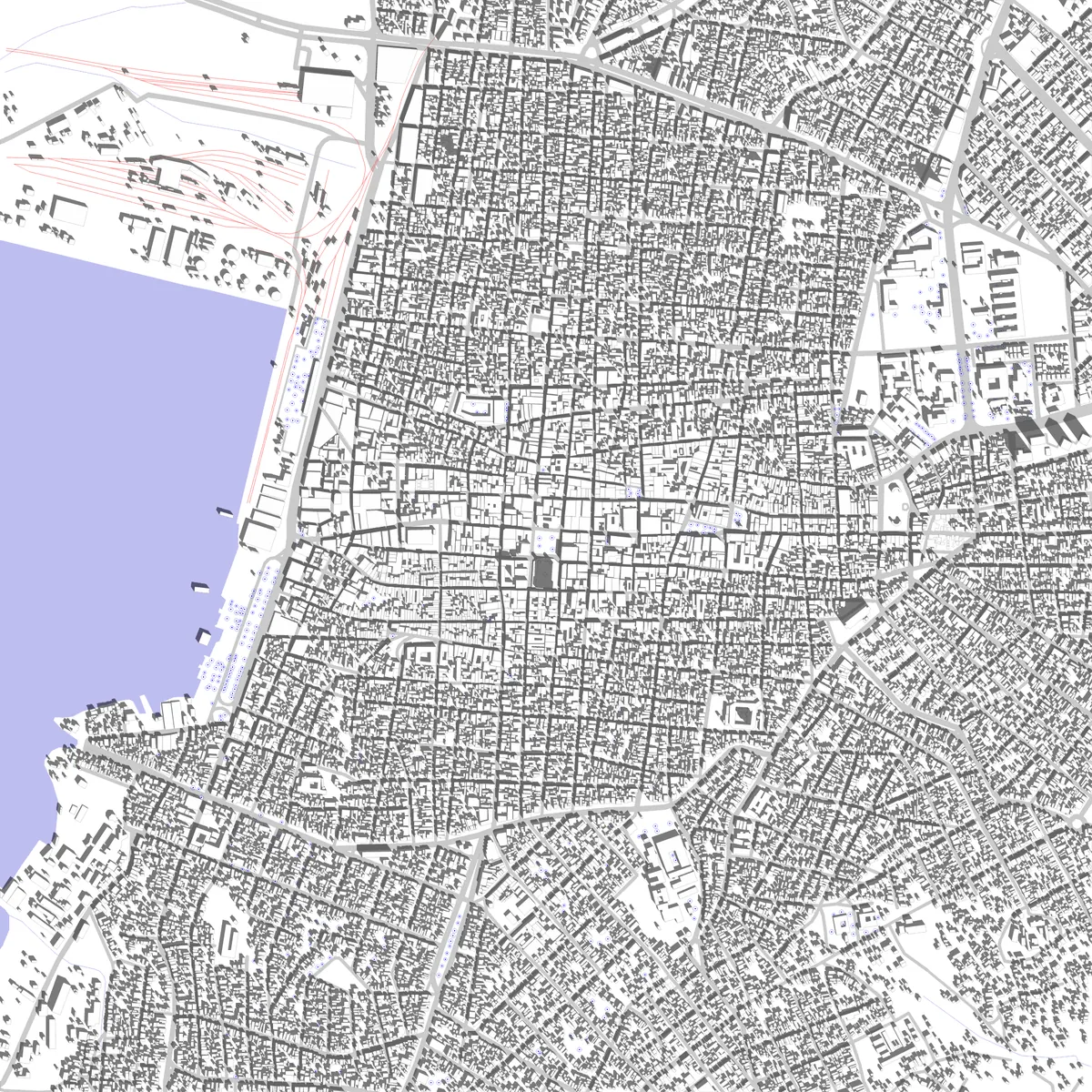 Santiago de Cuba plano de situación (2.5 km)