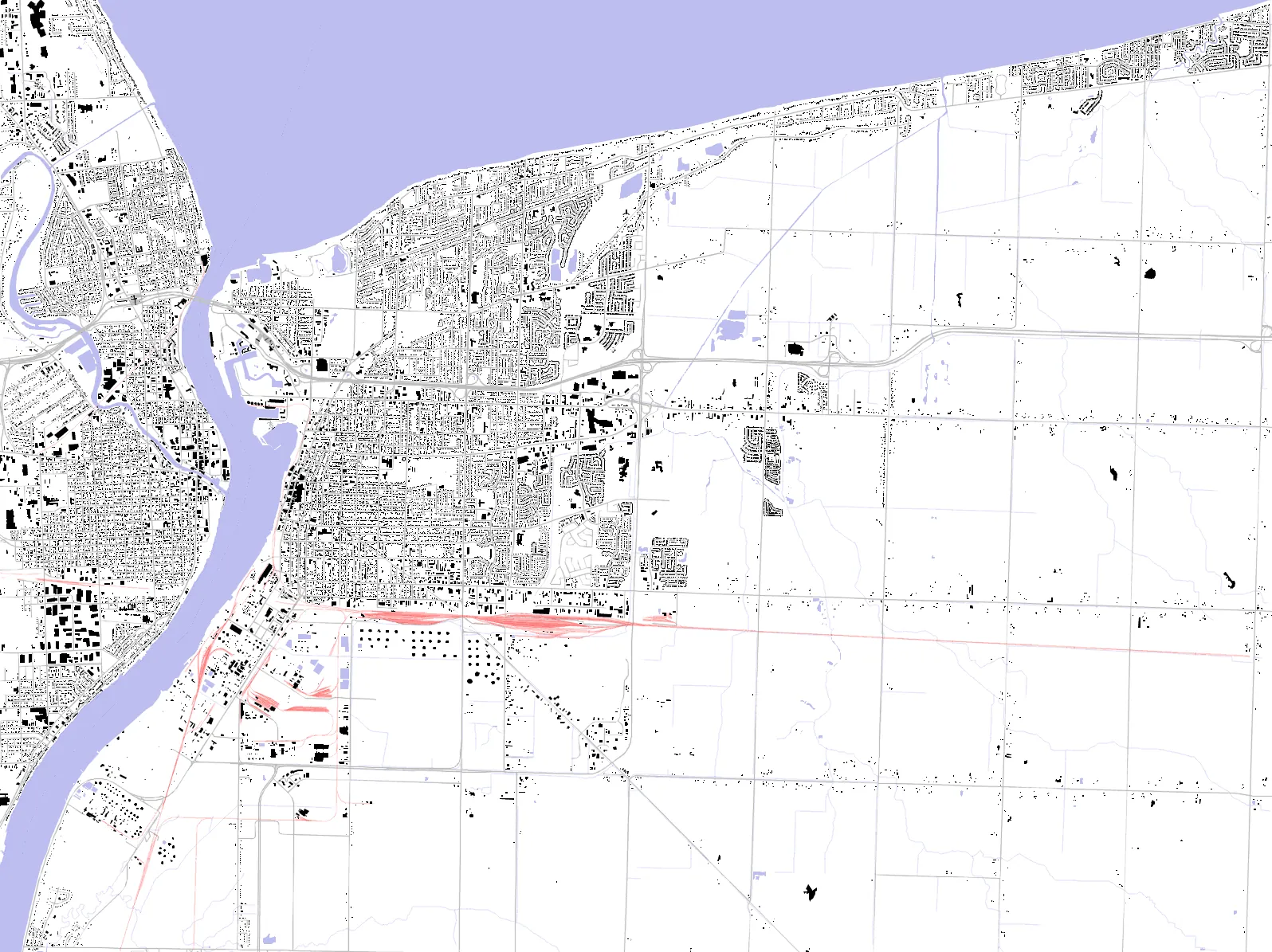 Sarnia figure ground plan
