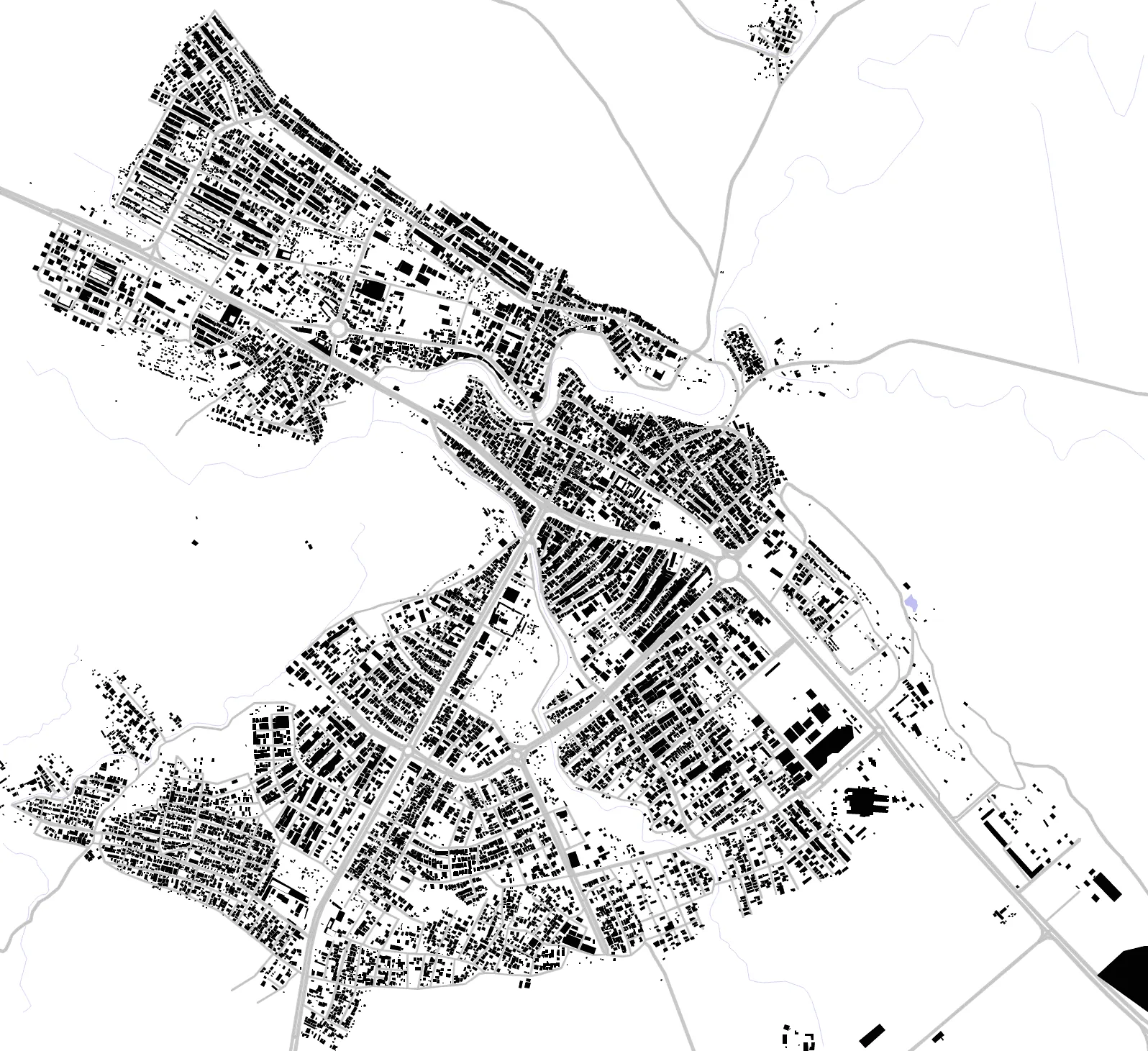 Sarpol-e Zahab figure ground plan