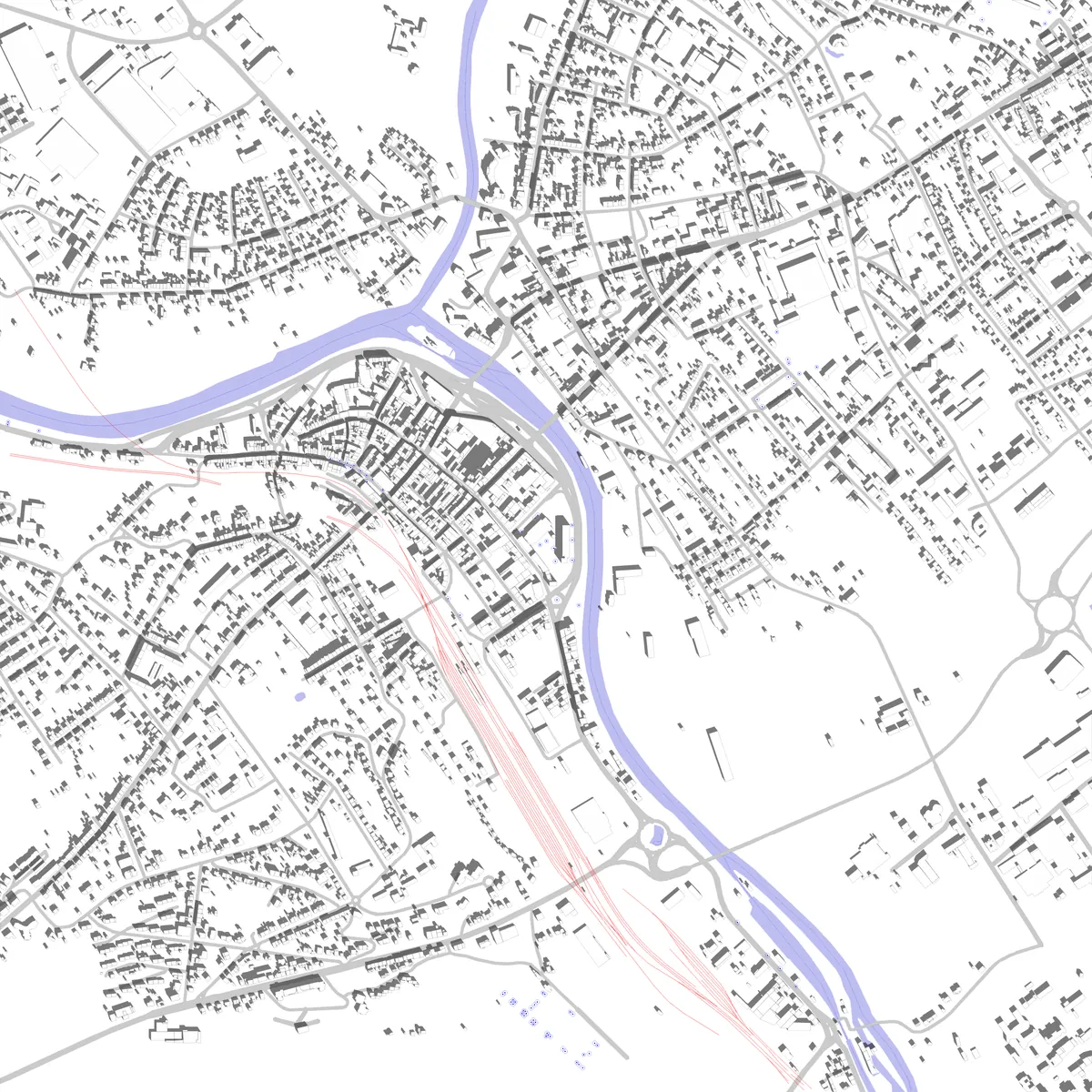 Sarreguemines site plan (2.5 km)