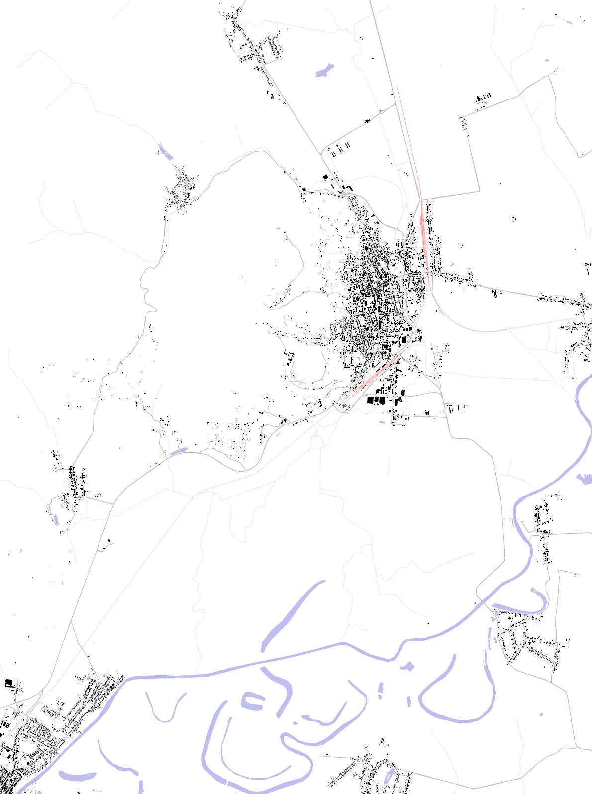 Sátoraljaújhely figure ground plan