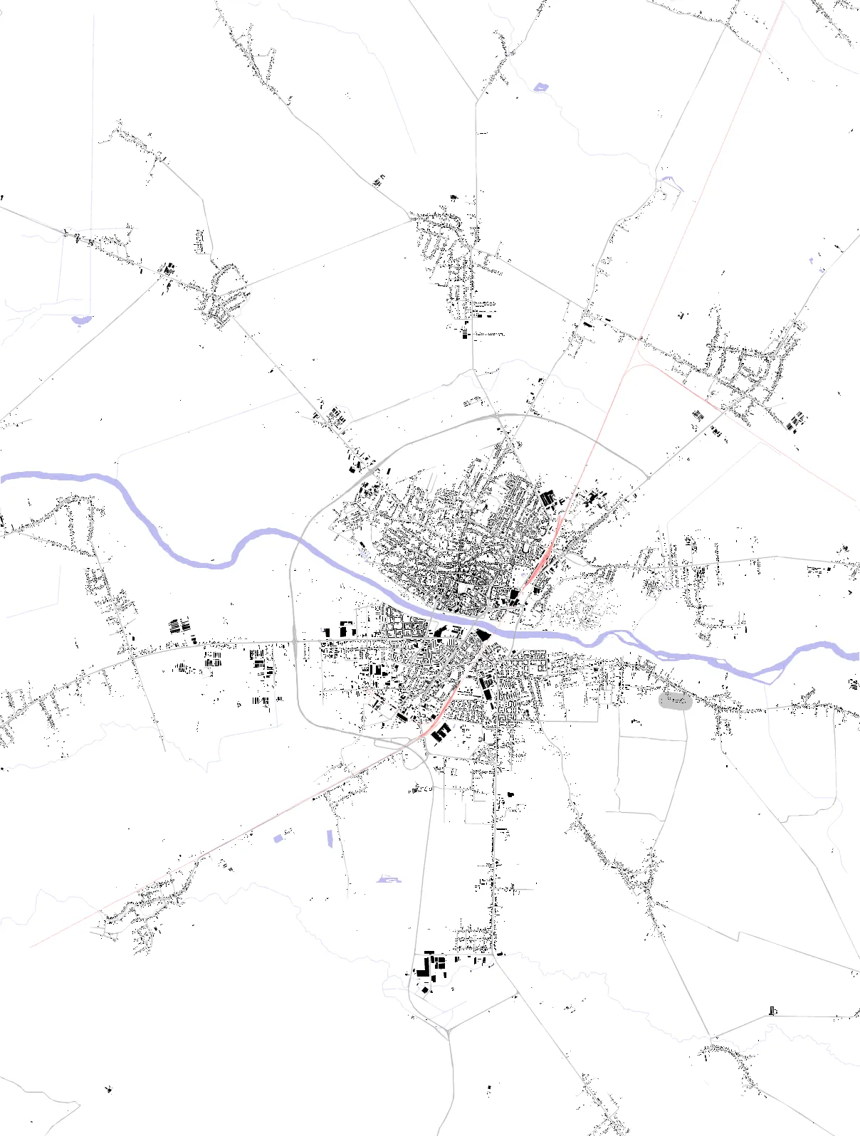 Satu Mare figure ground plan