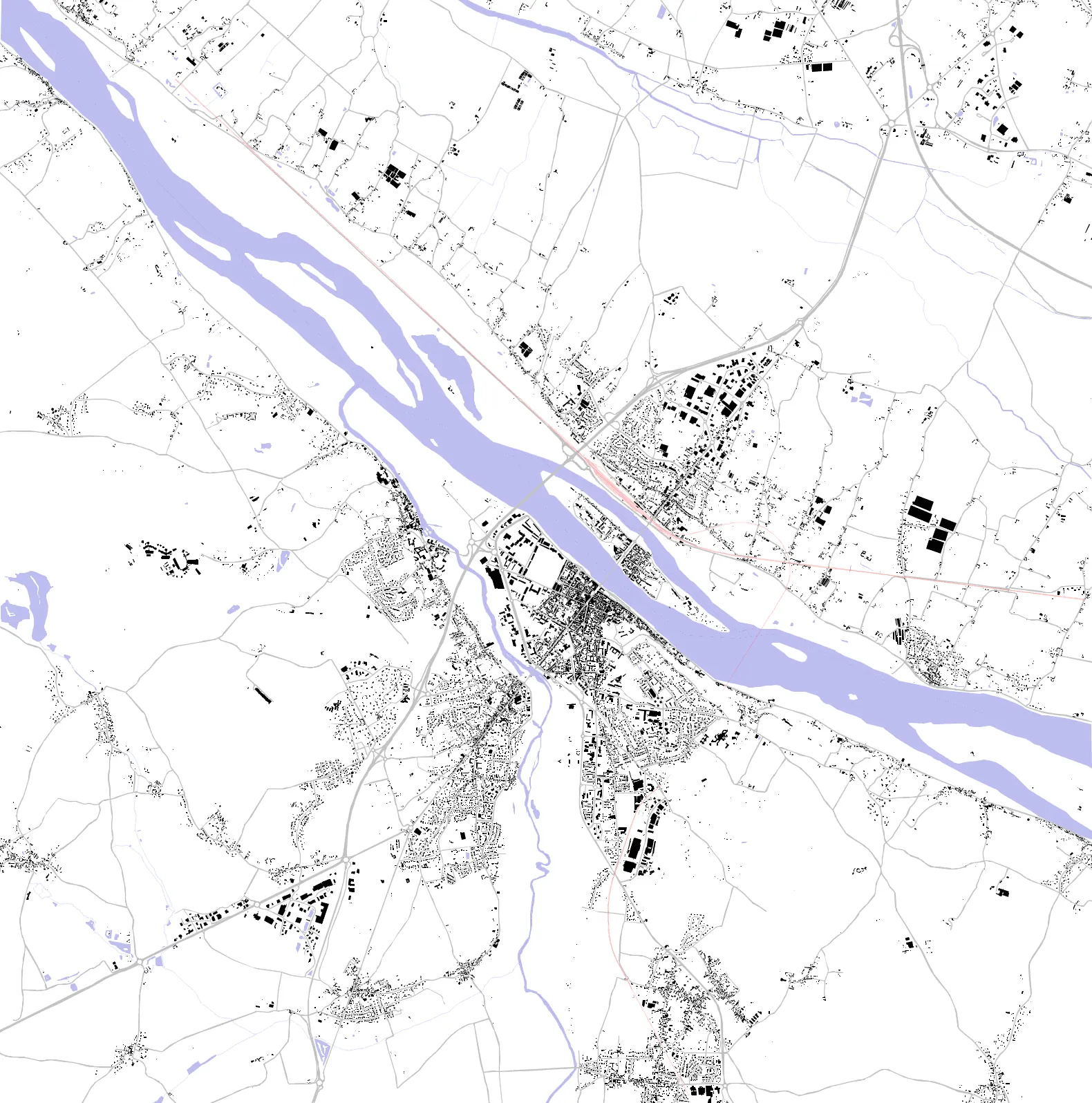 Saumur figure ground plan