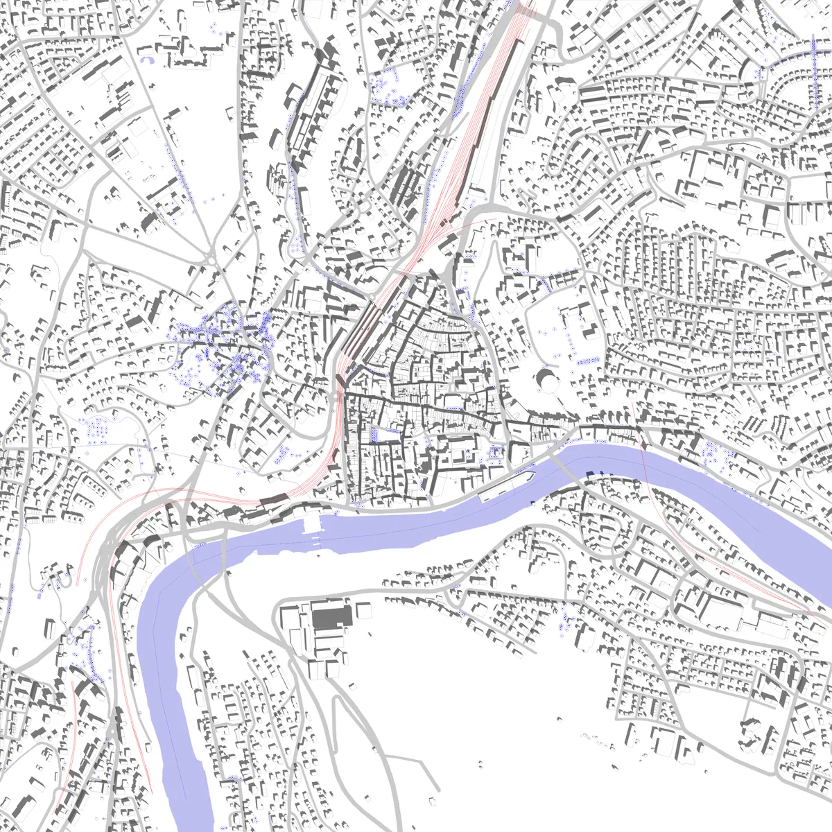 Schaffhausen Lageplan (2,5 km)