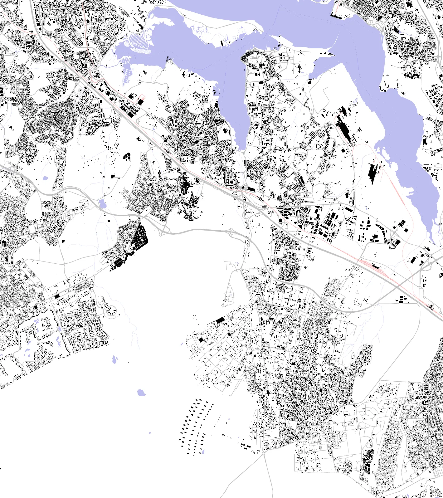 Seixal planta de cheios e vazios