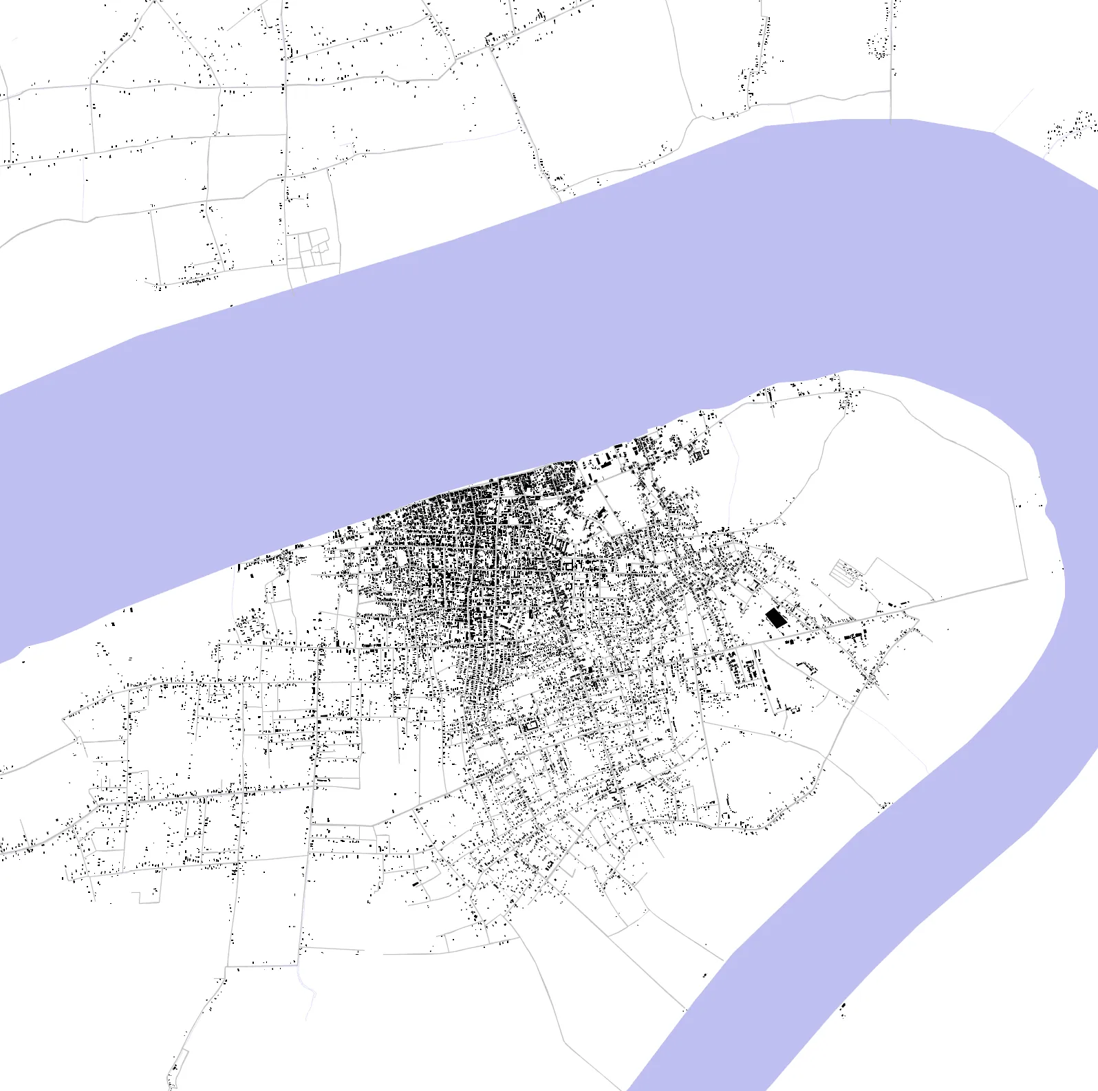 Selatpanjang figure ground plan