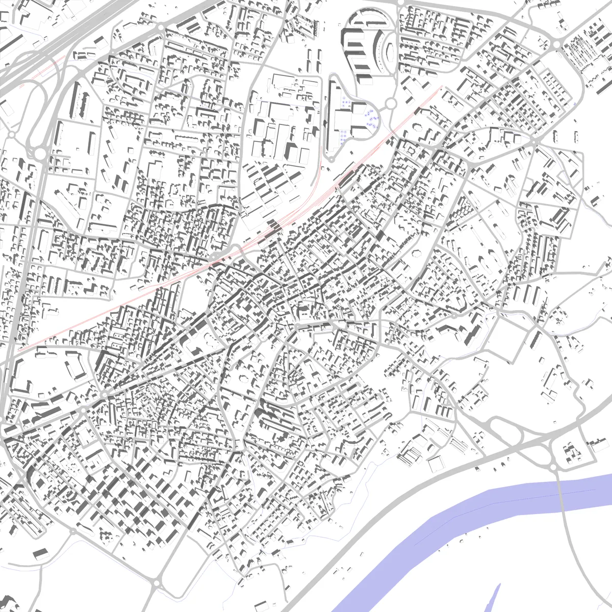 Settimo Torinese planimetria di sito (2.5 km)