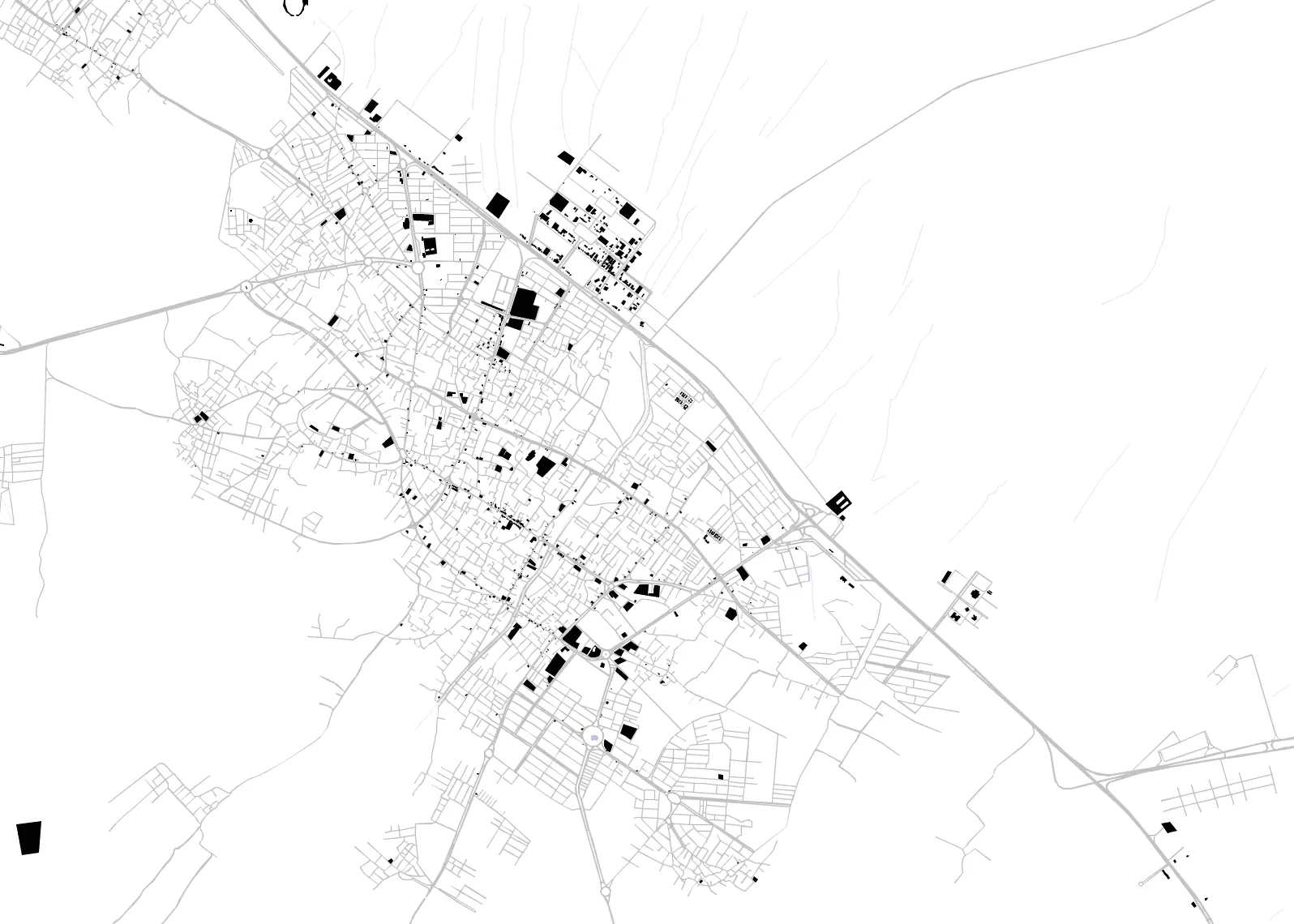 Shahr-e Babak figure ground plan