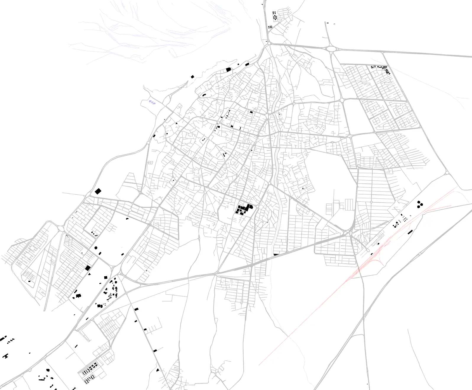 Shahroud figure ground plan