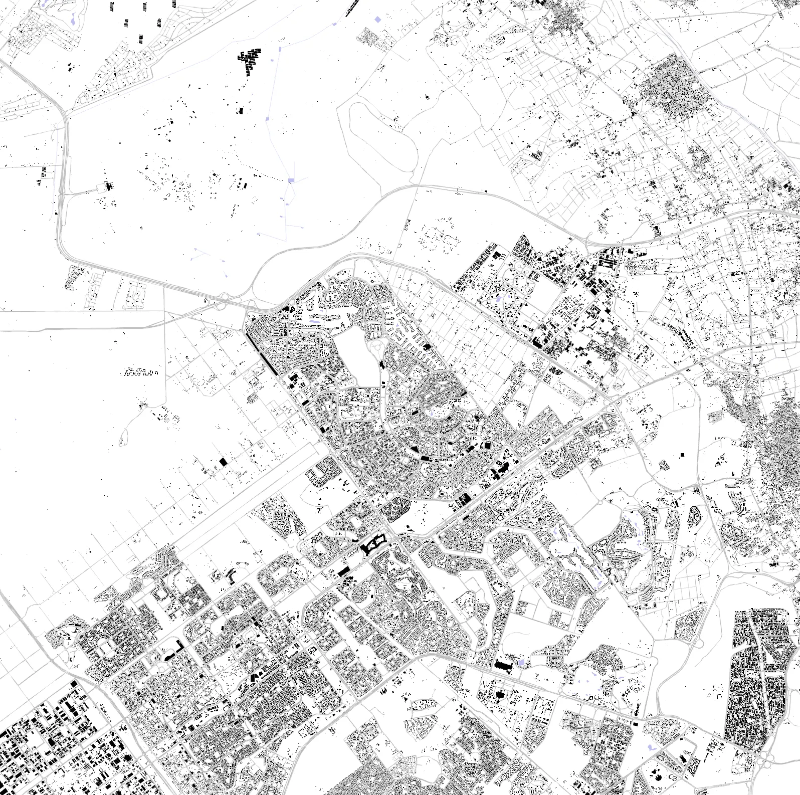 Sheikh Zayed City figure ground plan