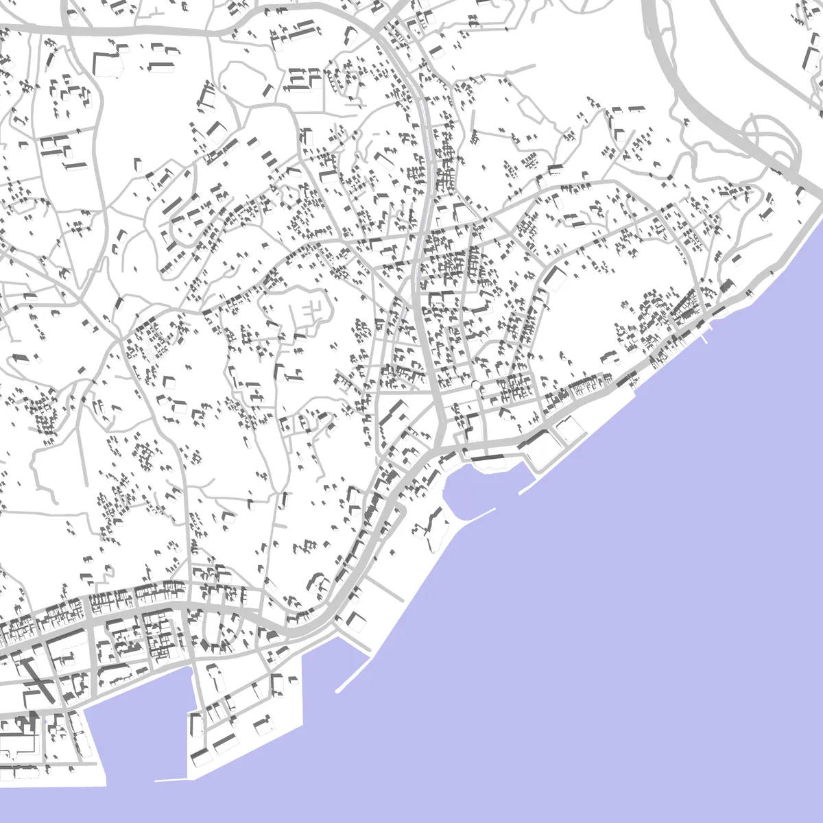 Shimonoseki site plan (2.5 km)