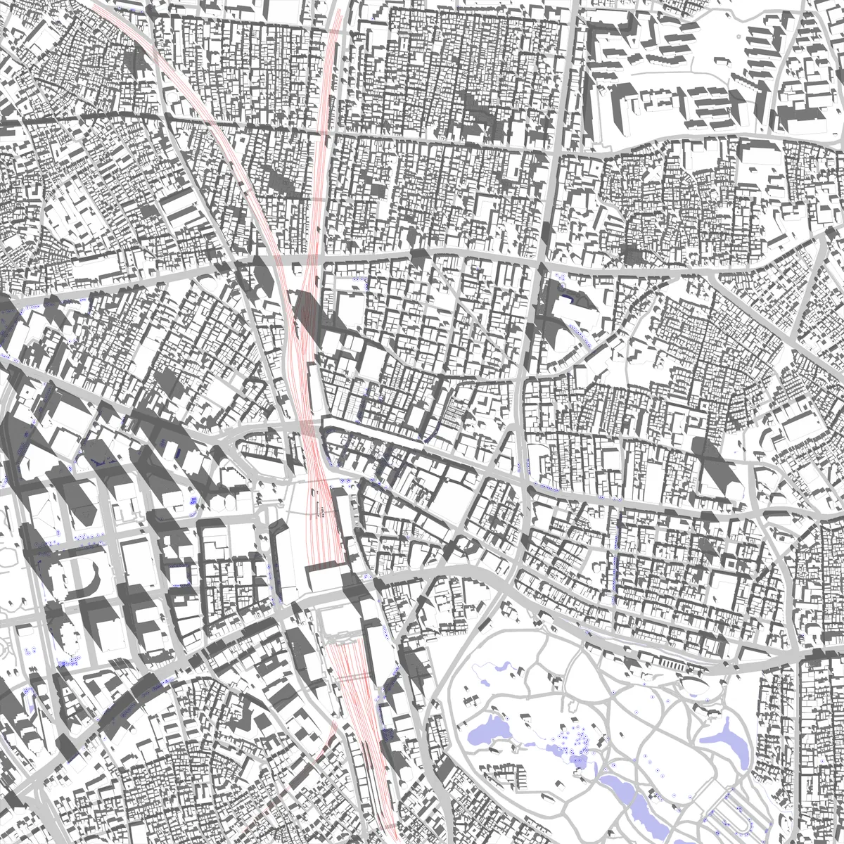 新宿区 敷地図 (2.5 km)