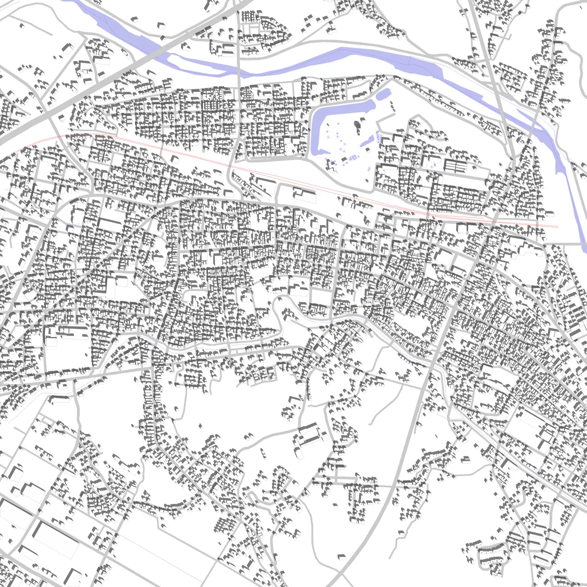 白河市 敷地図 (2.5 km)