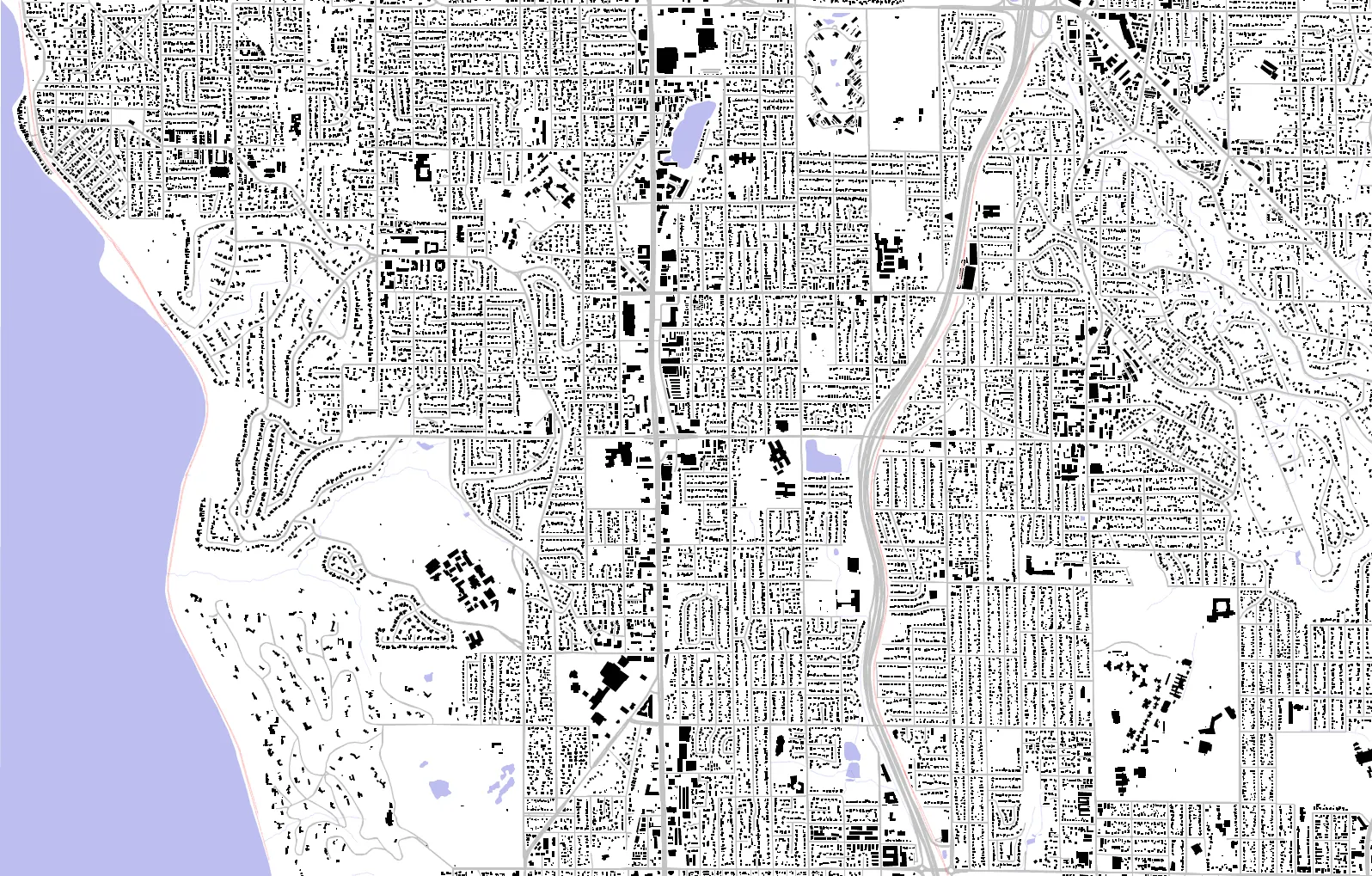 Shoreline figure ground plan