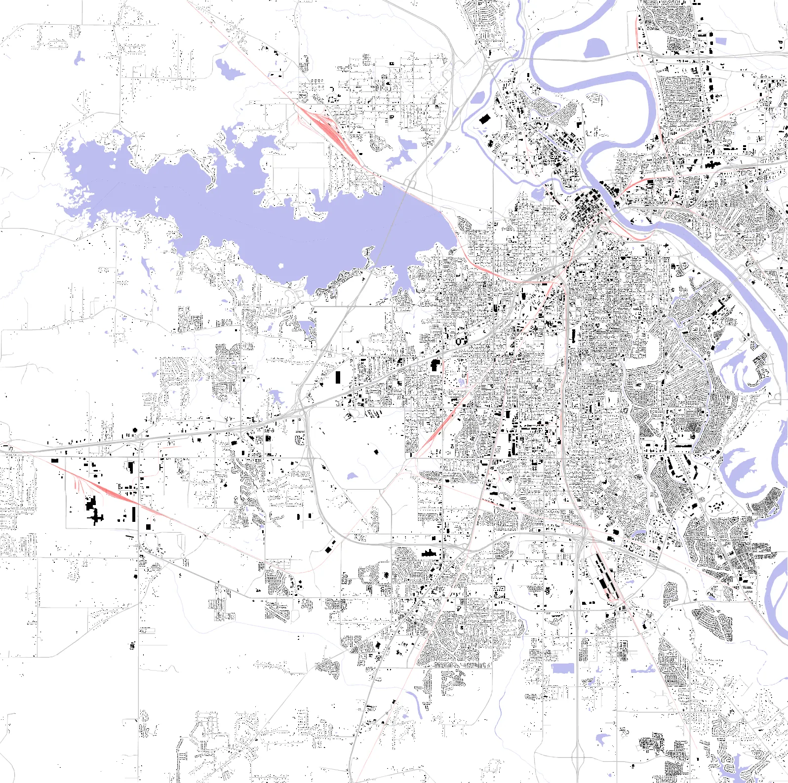Shreveport figure ground plan