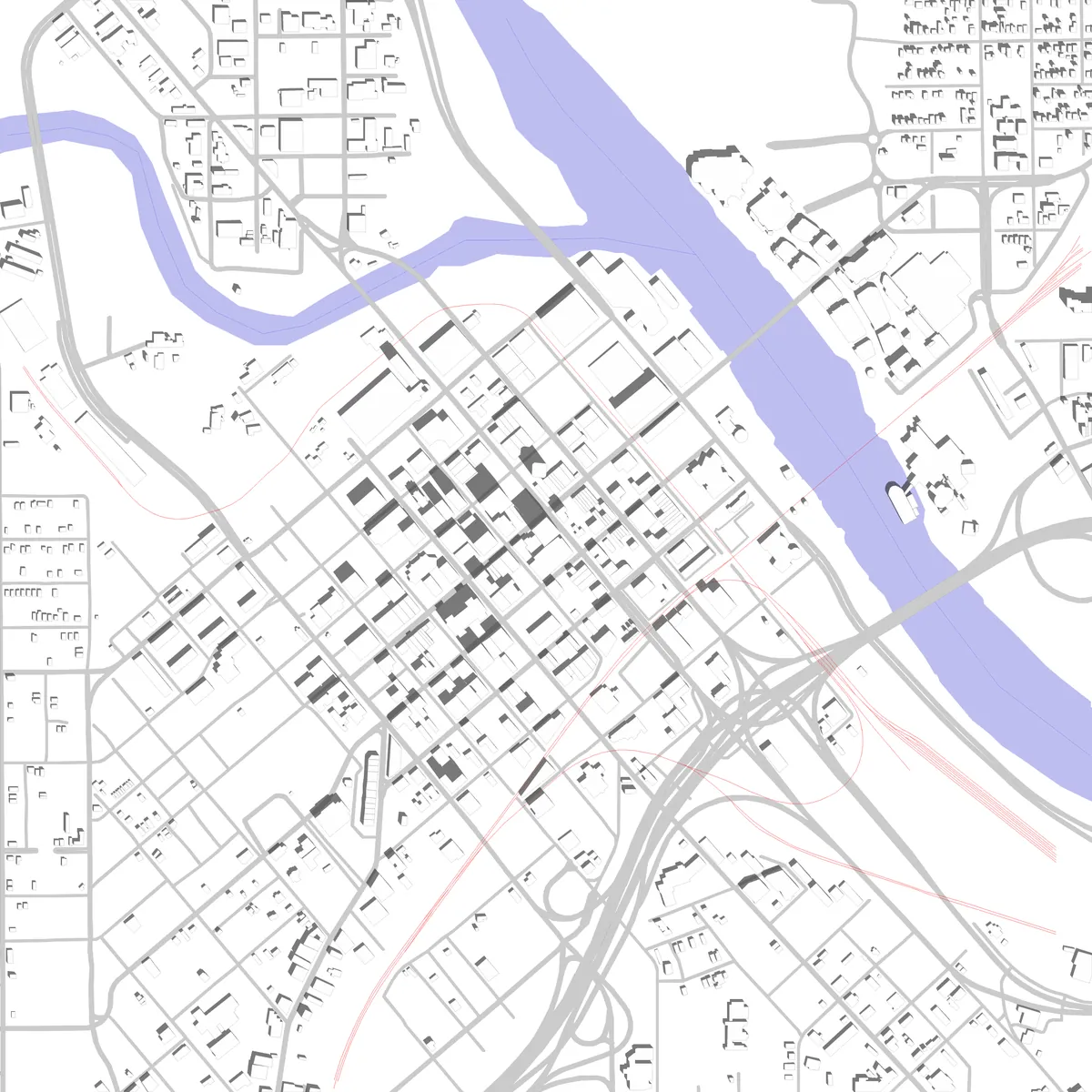 Shreveport site plan (2.5 km)