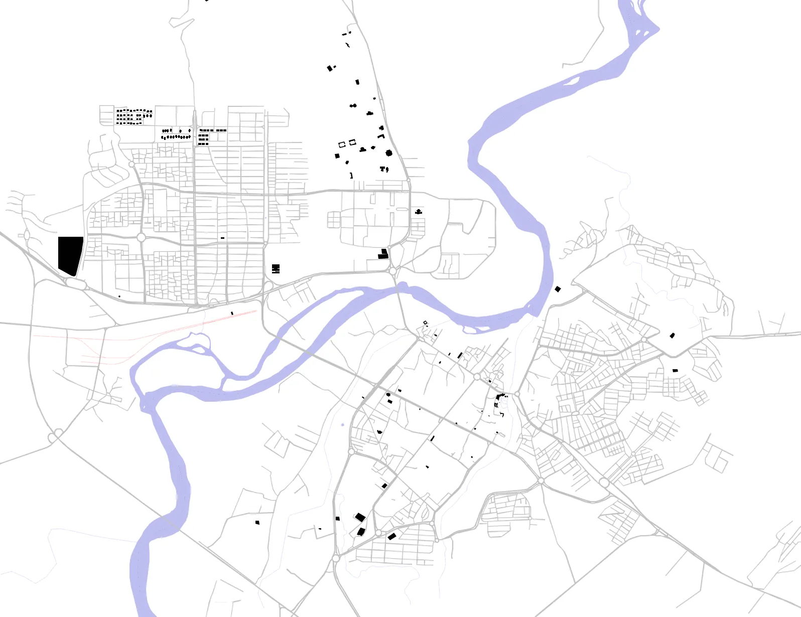 Shushtar figure ground plan