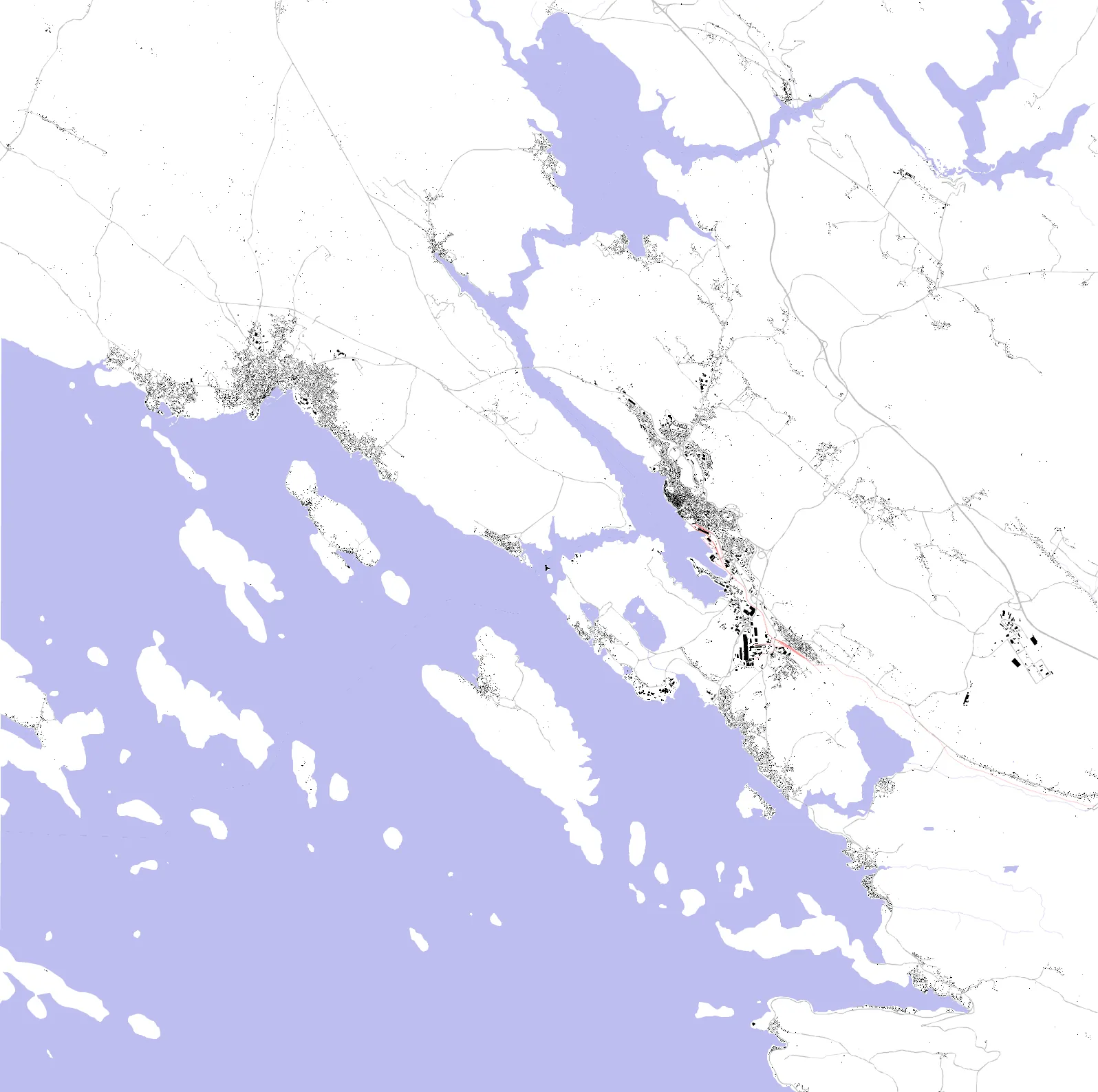 Šibenik figure ground plan