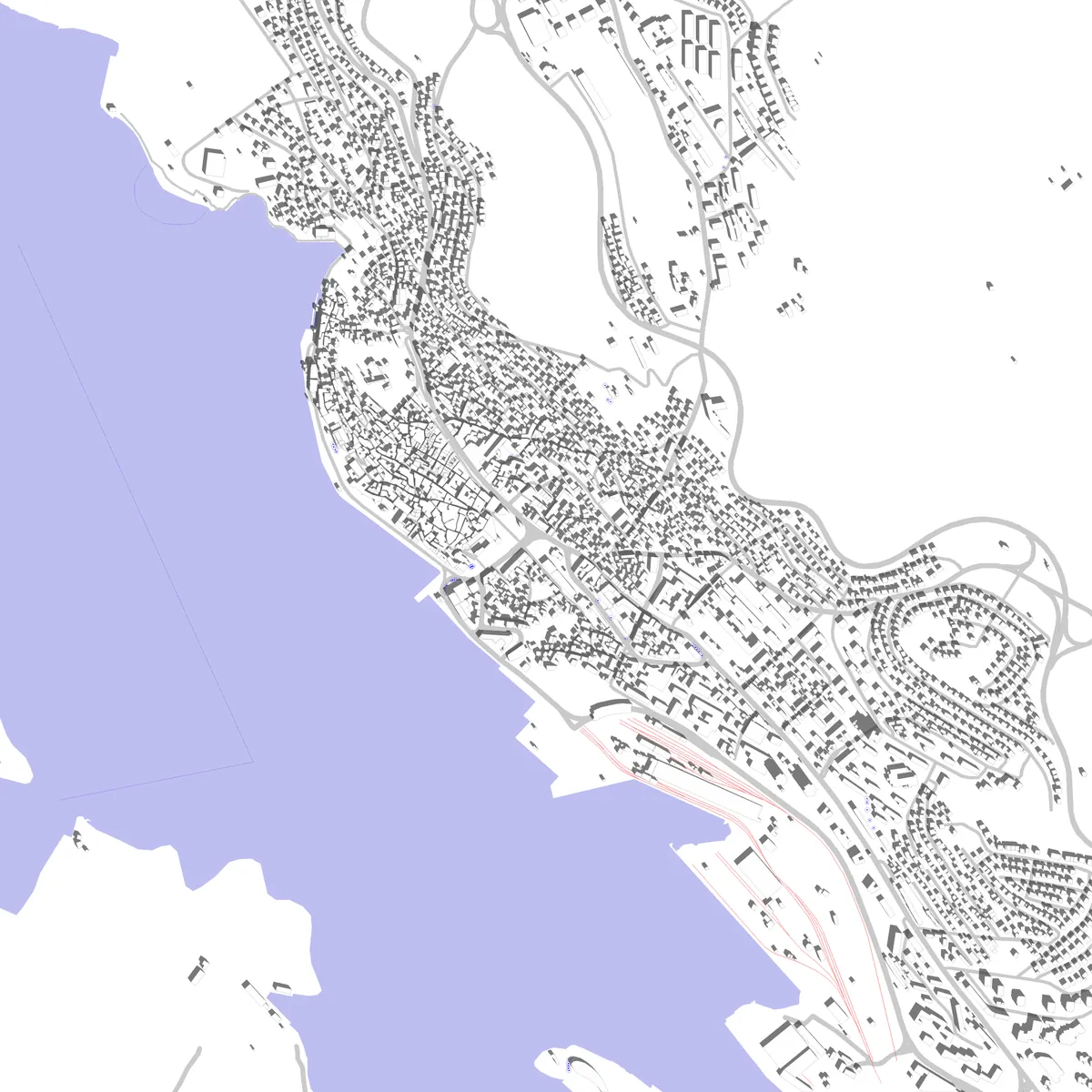 Šibenik site plan (2.5 km)