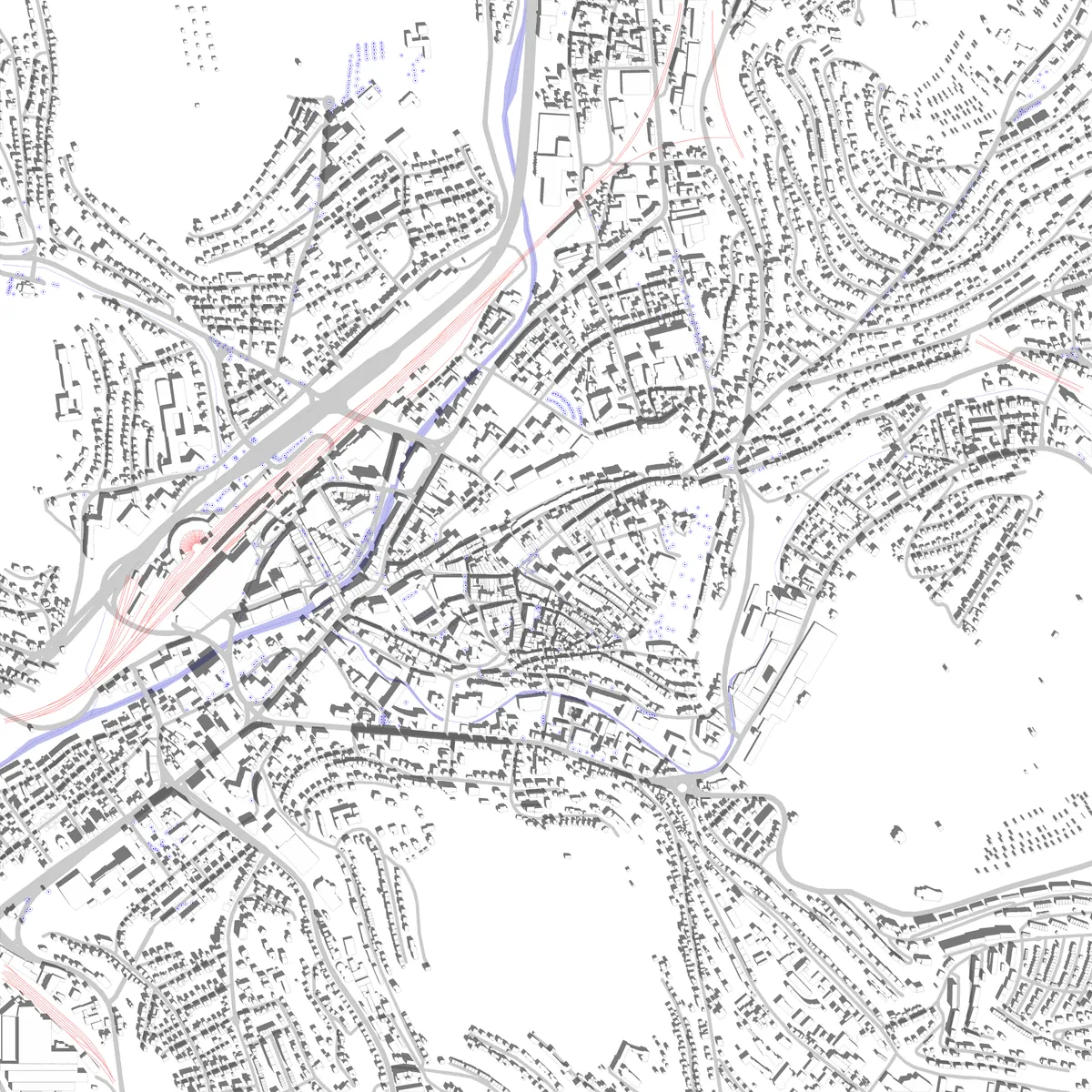 Siegen Lageplan (2,5 km)