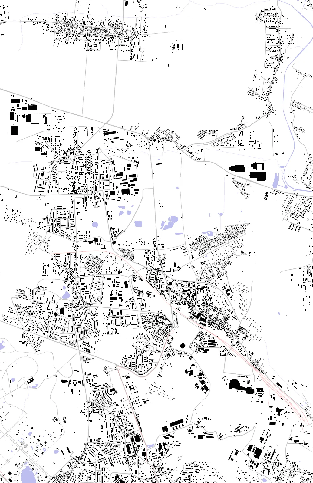Siemianowice Śląskie plan czarno-biały
