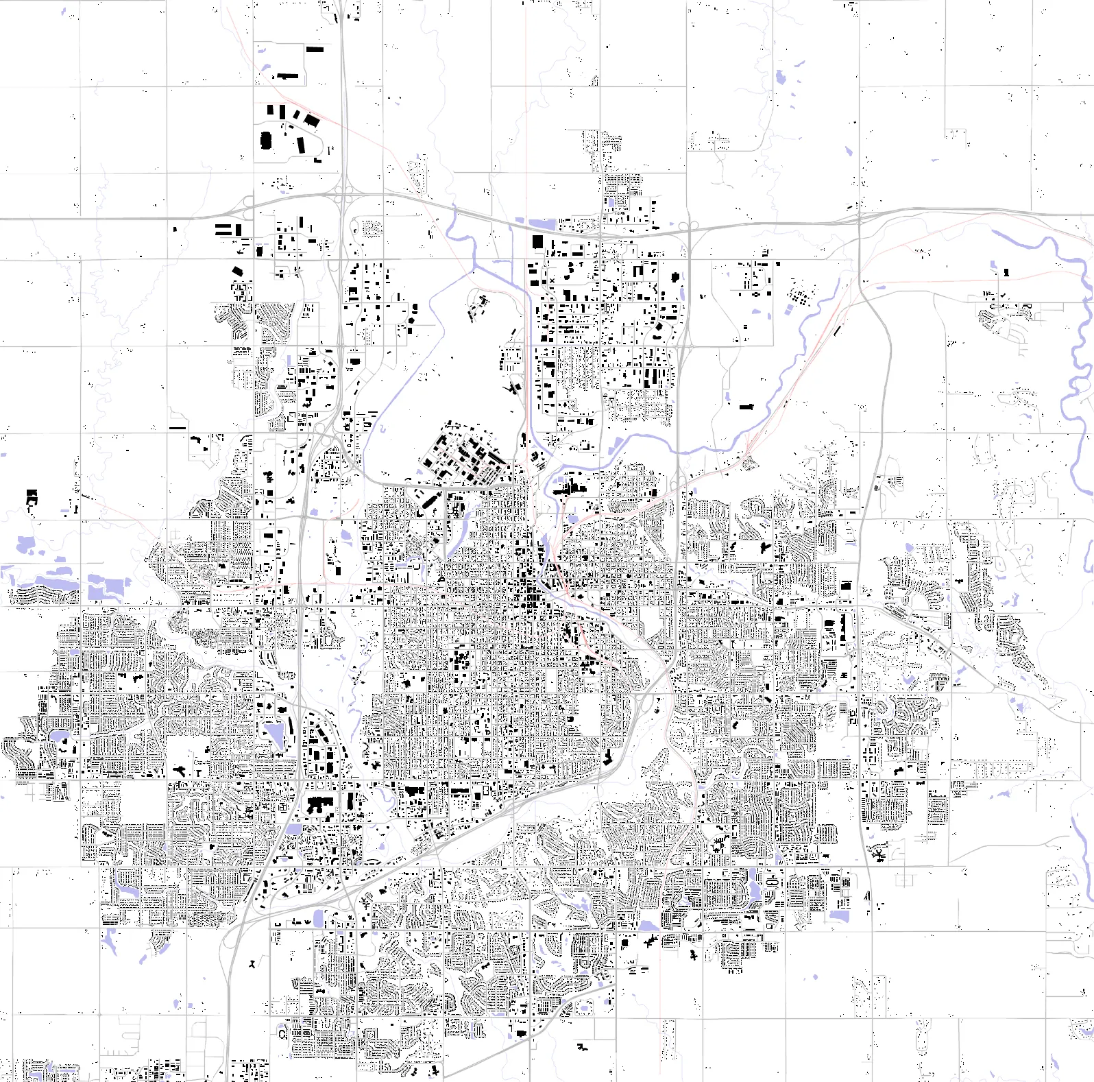 Sioux Falls figure ground plan