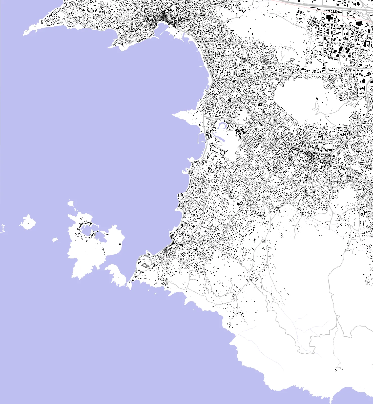 Six-Fours-les-Plages figure ground plan