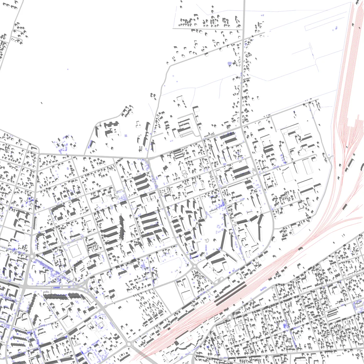 Skarżysko-Kamienna plan zagospodarowania (2,5 km)