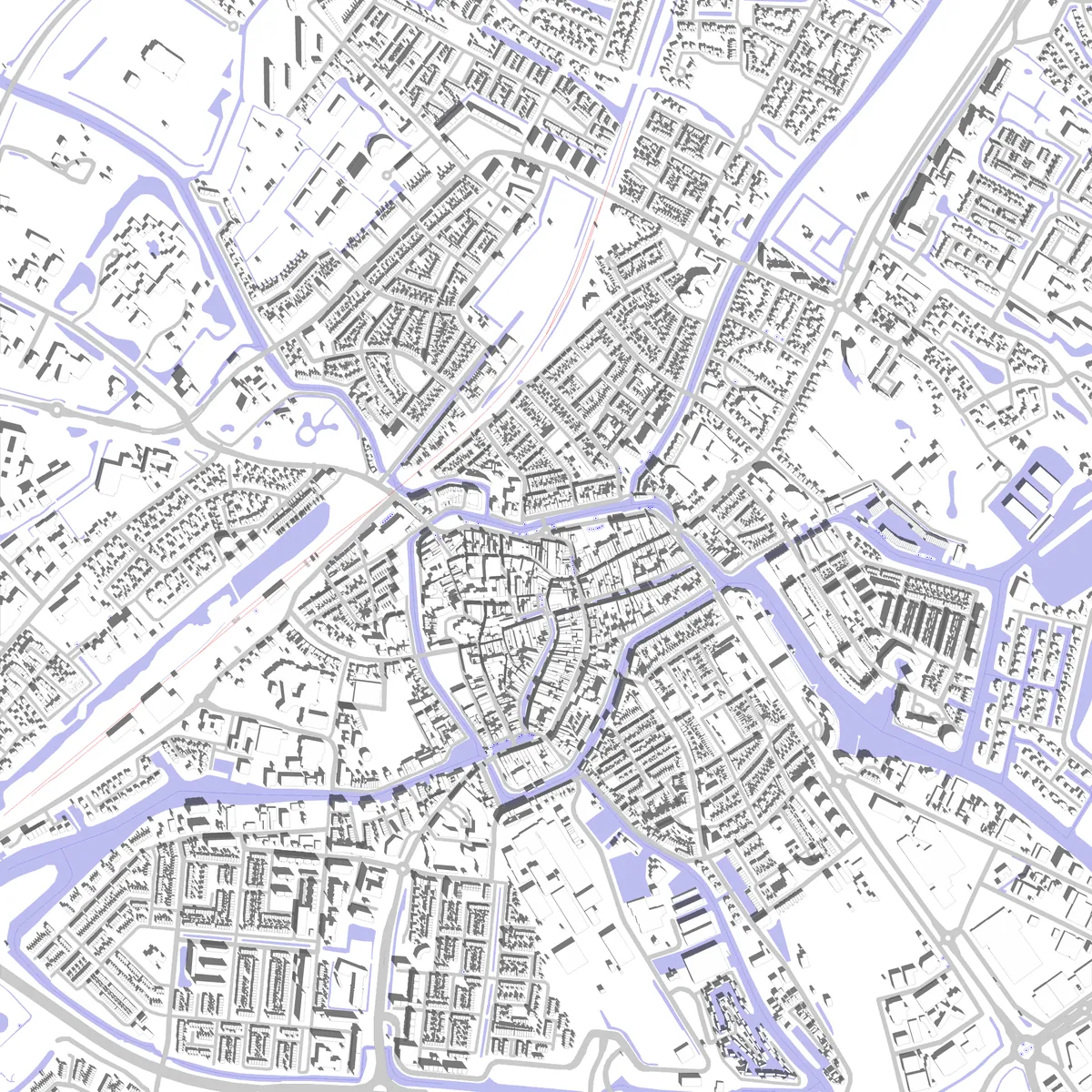 Sneek situatieplan (2,5 km)