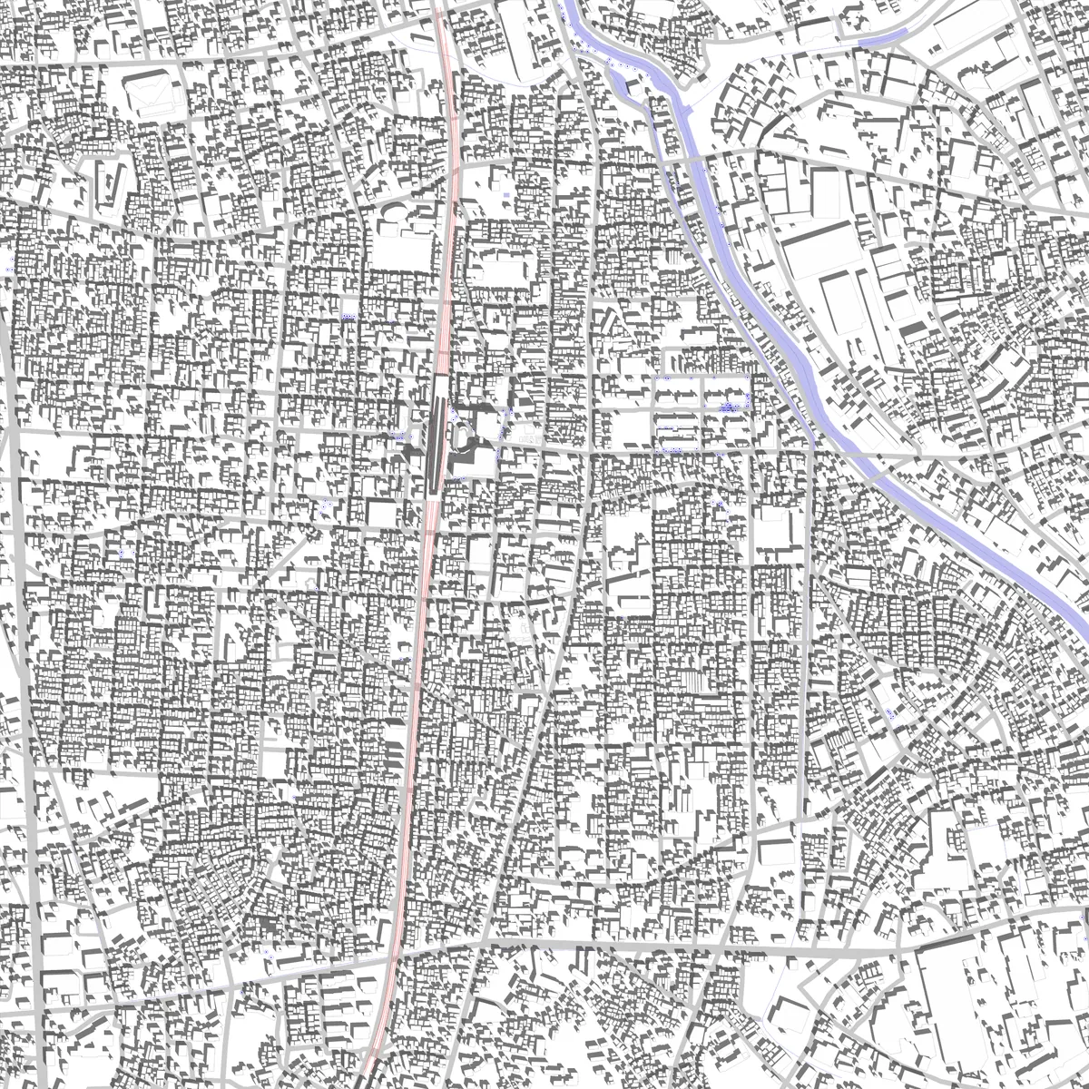 草加市 敷地図 (2.5 km)