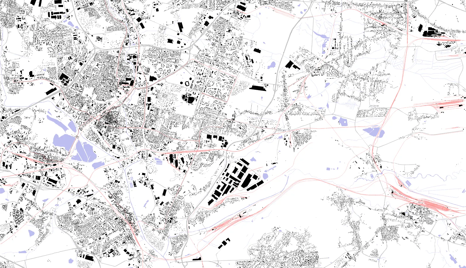 Sosnowiec figure ground plan