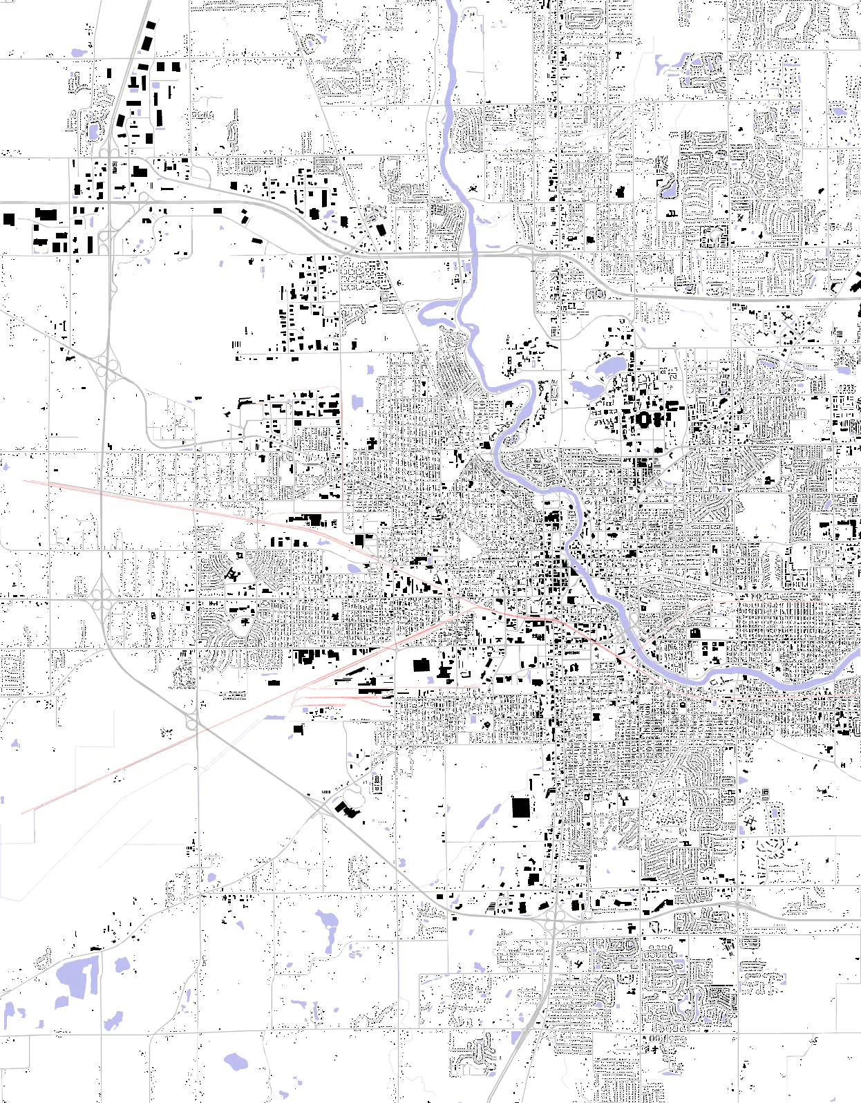 South Bend figure ground plan
